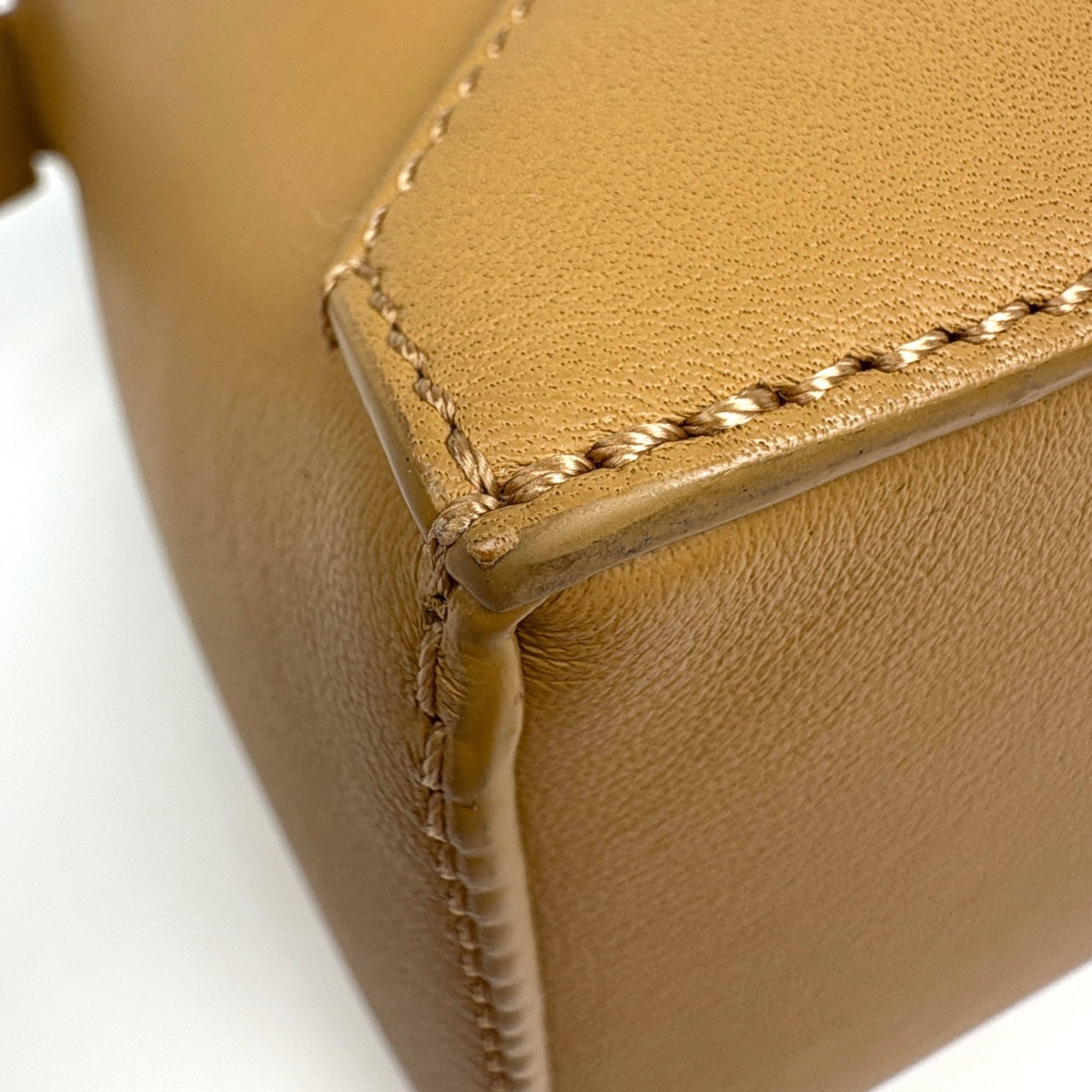 Loewe Beige Yellow Leather Handbag (Pre-Owned)