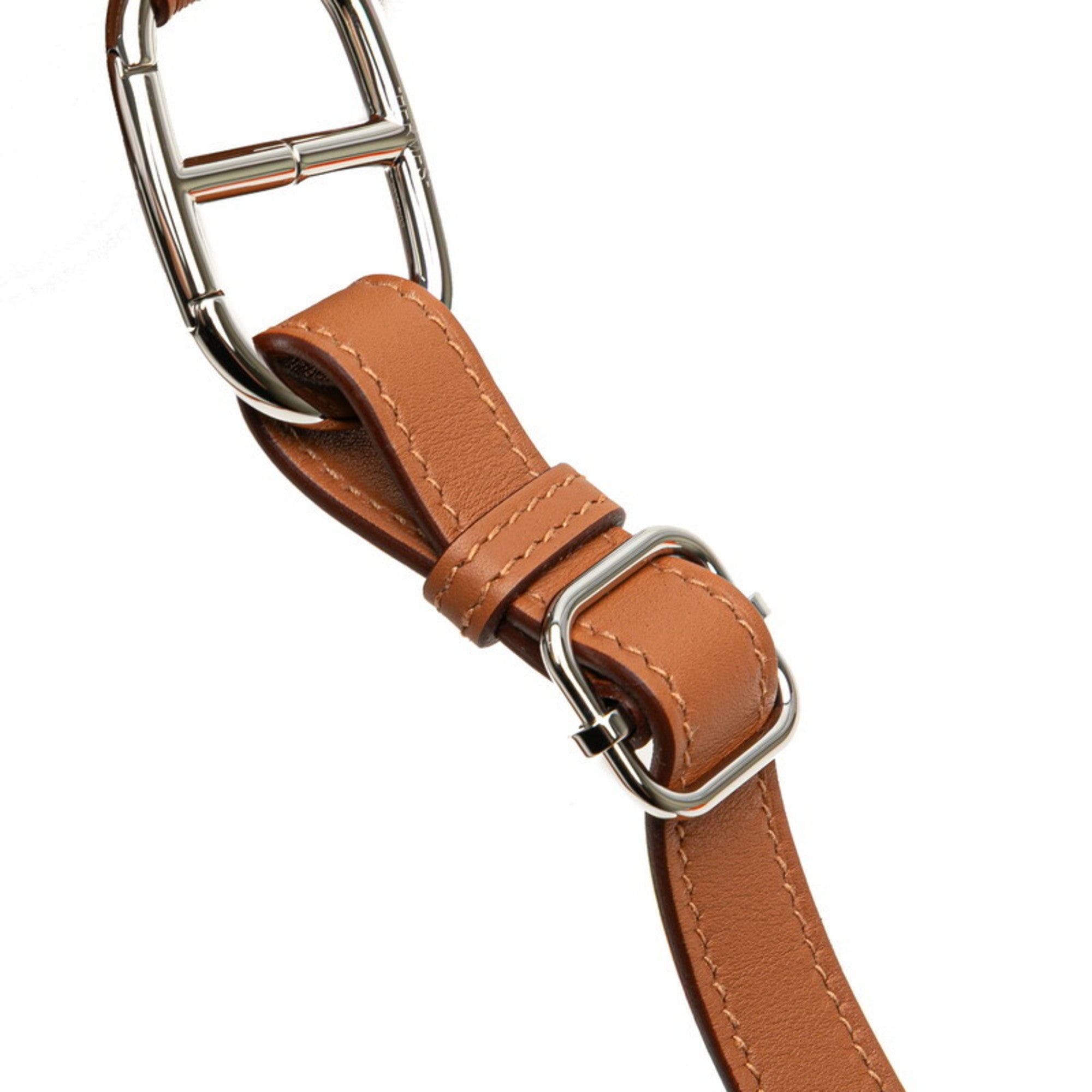Hermes Gold Brown Leather Fanny Pack Sling Bag (Pre-Owned)