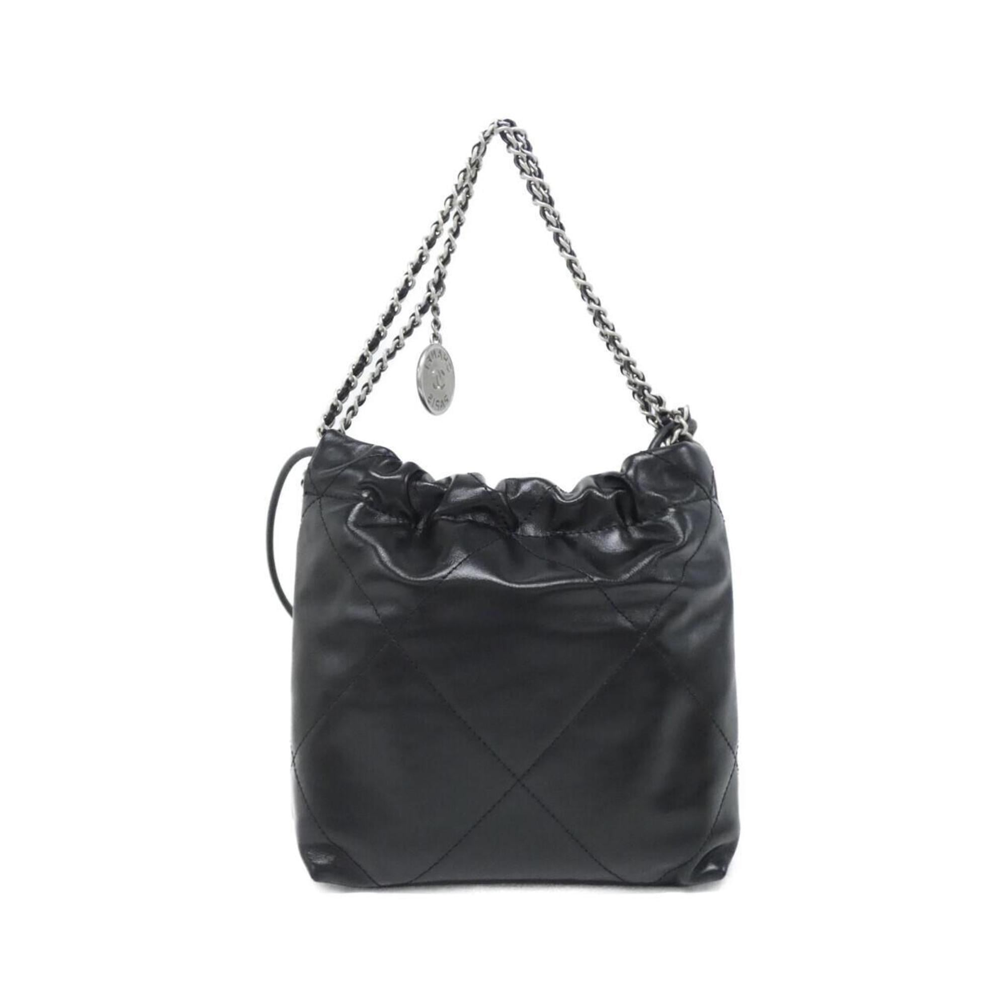 Chanel Black Leather Handbag (Pre-Owned)