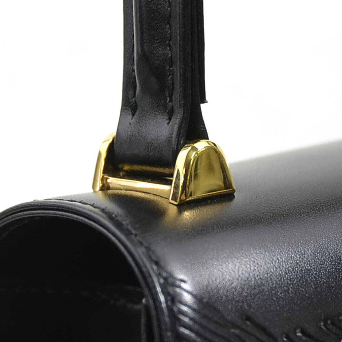 Louis Vuitton Black Leather Handbag (Pre-Owned)