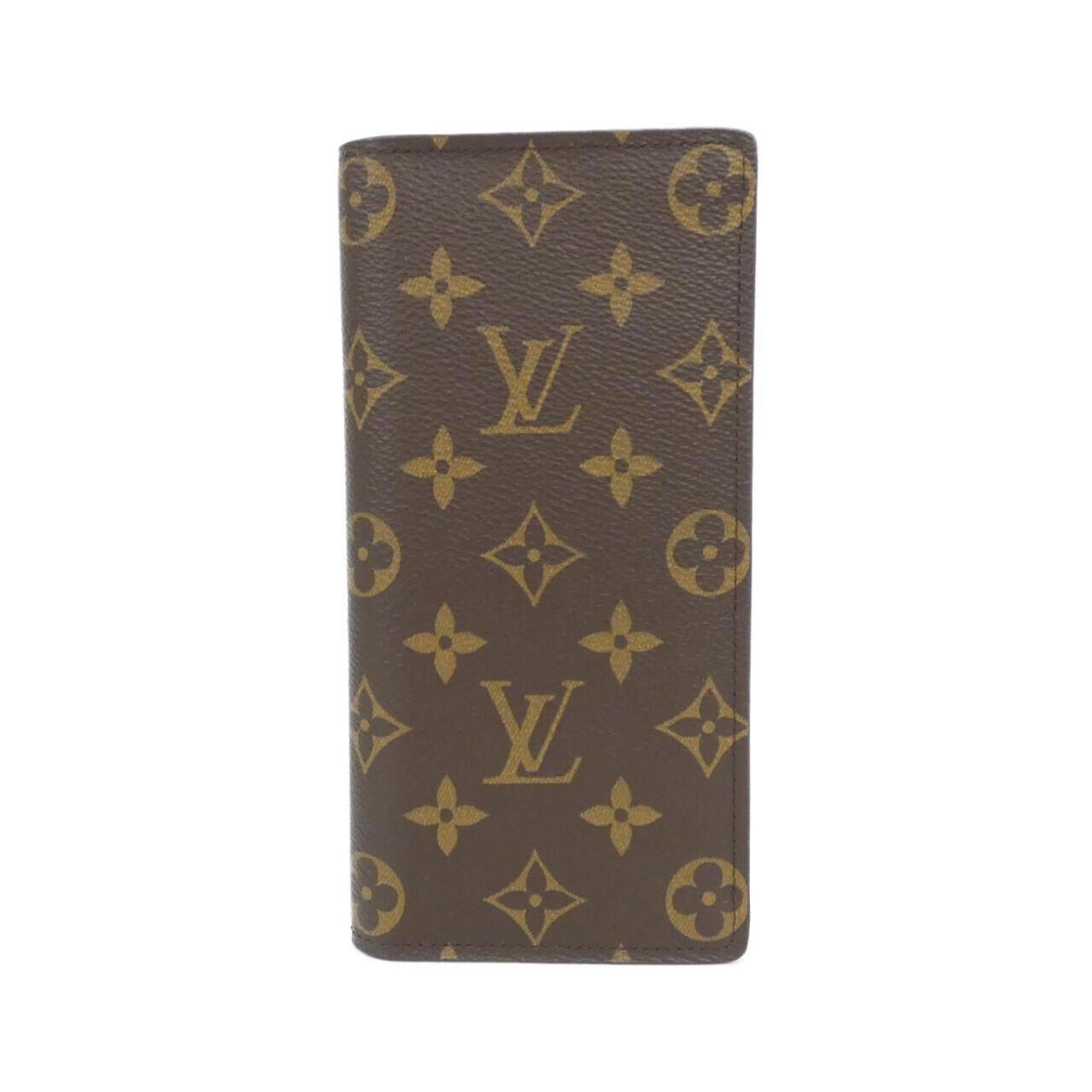 Louis Vuitton Monogram Marron Coated Canvas Long Wallet (Bi-Fold) (Pre-Owned)