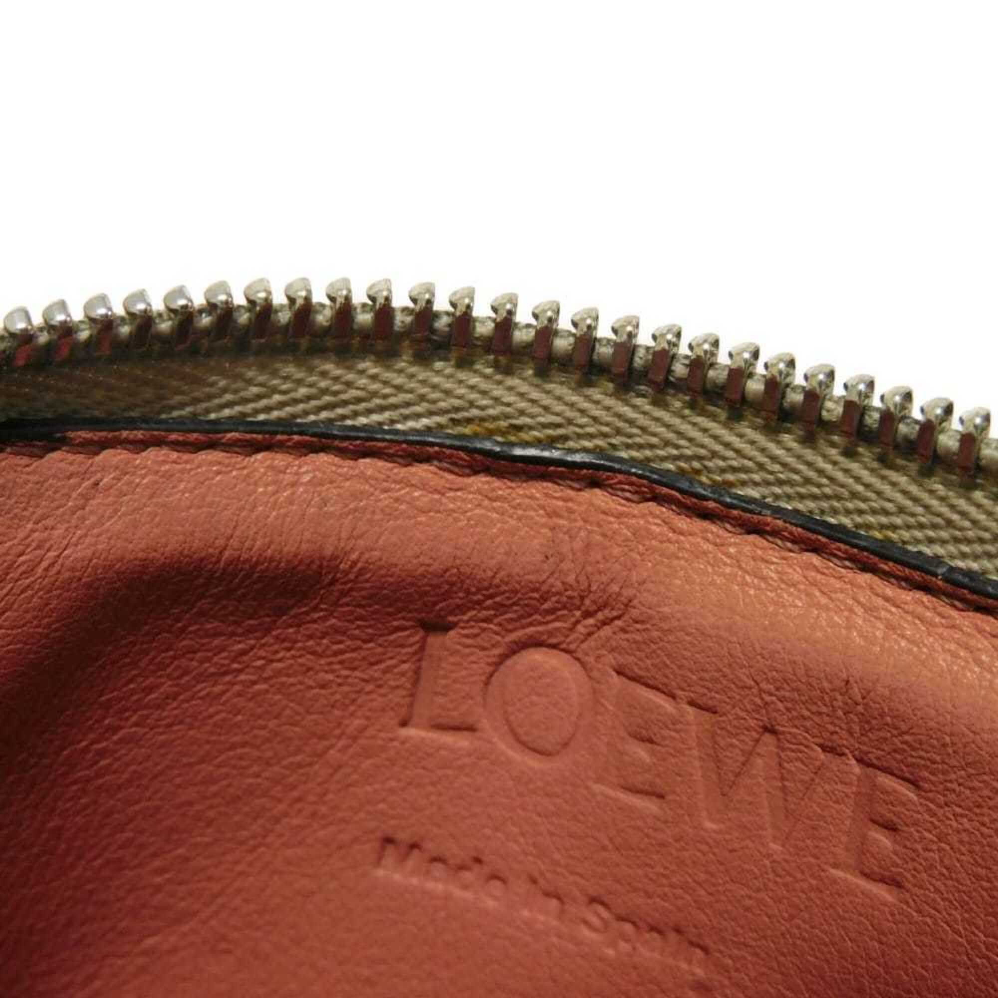 Loewe Gray Leather Coin Purse/Coin Case (Pre-Owned)