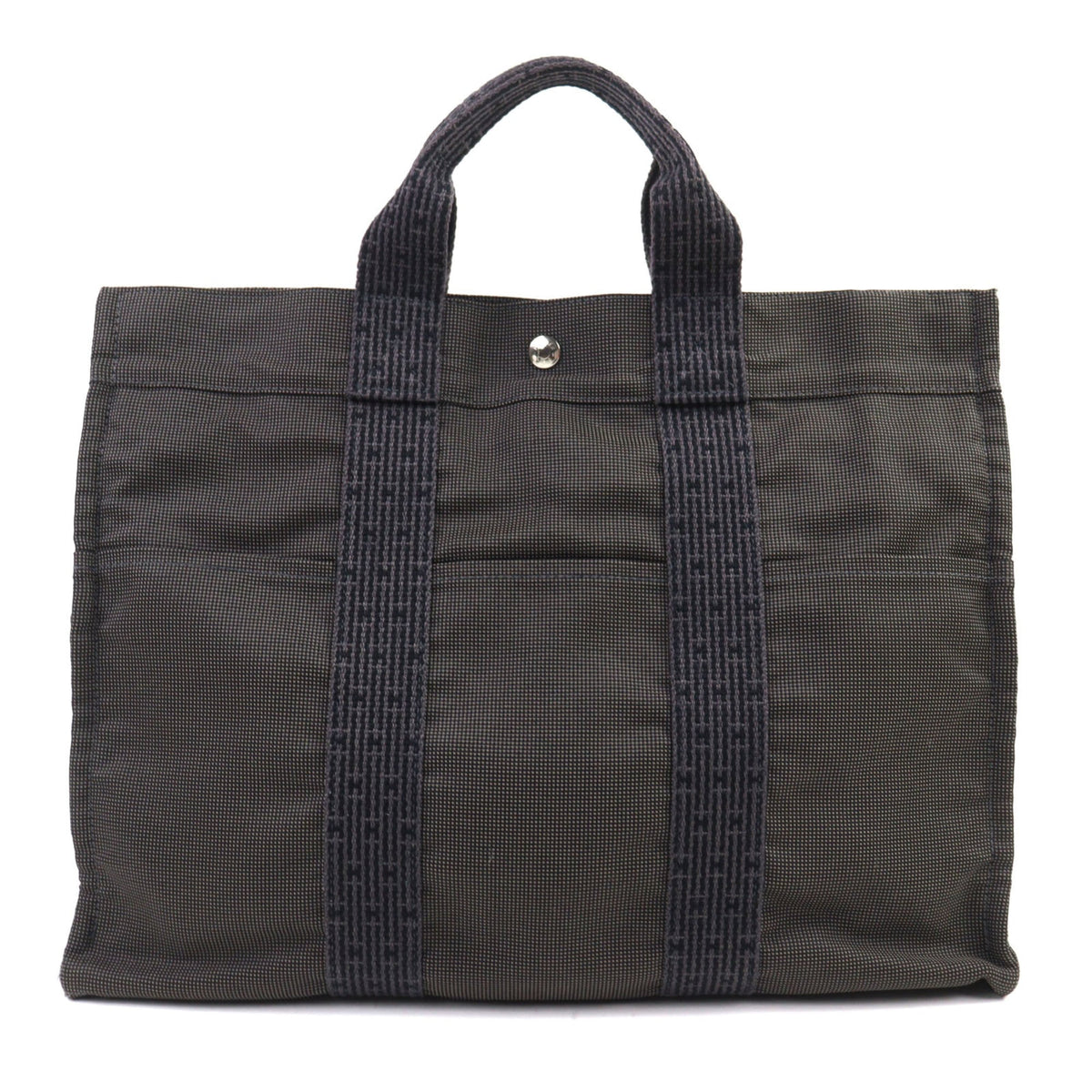 Hermes Her Line Gray Polyester Polyamide Tote Bag (Pre-Owned)