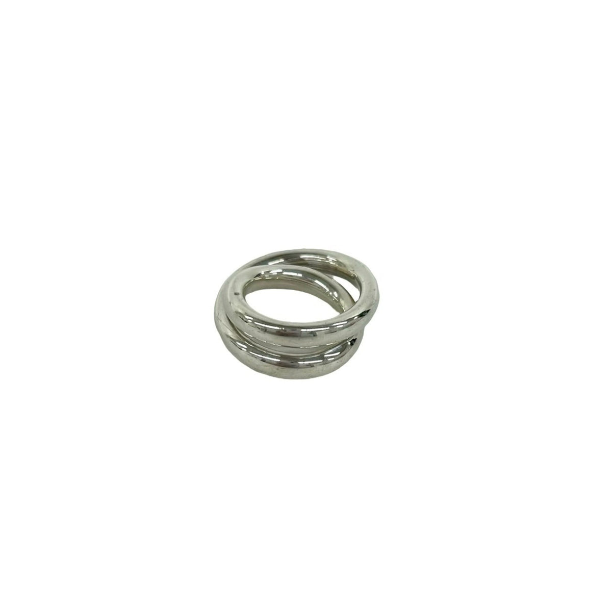 Hermes Silver Silver 925 Band Ring (Pre-Owned)
