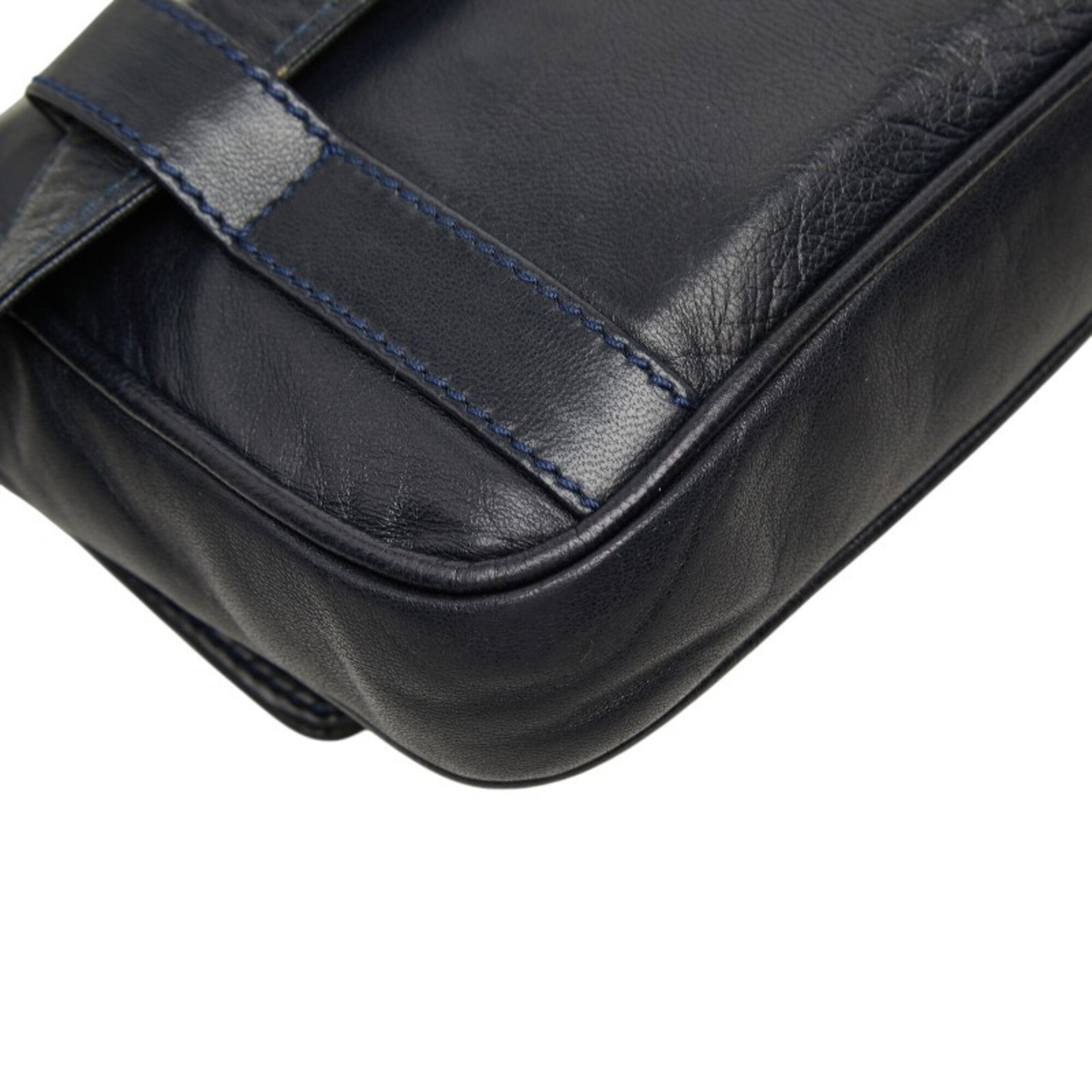 Loewe Navy Leather Sling Bag (Pre-Owned)