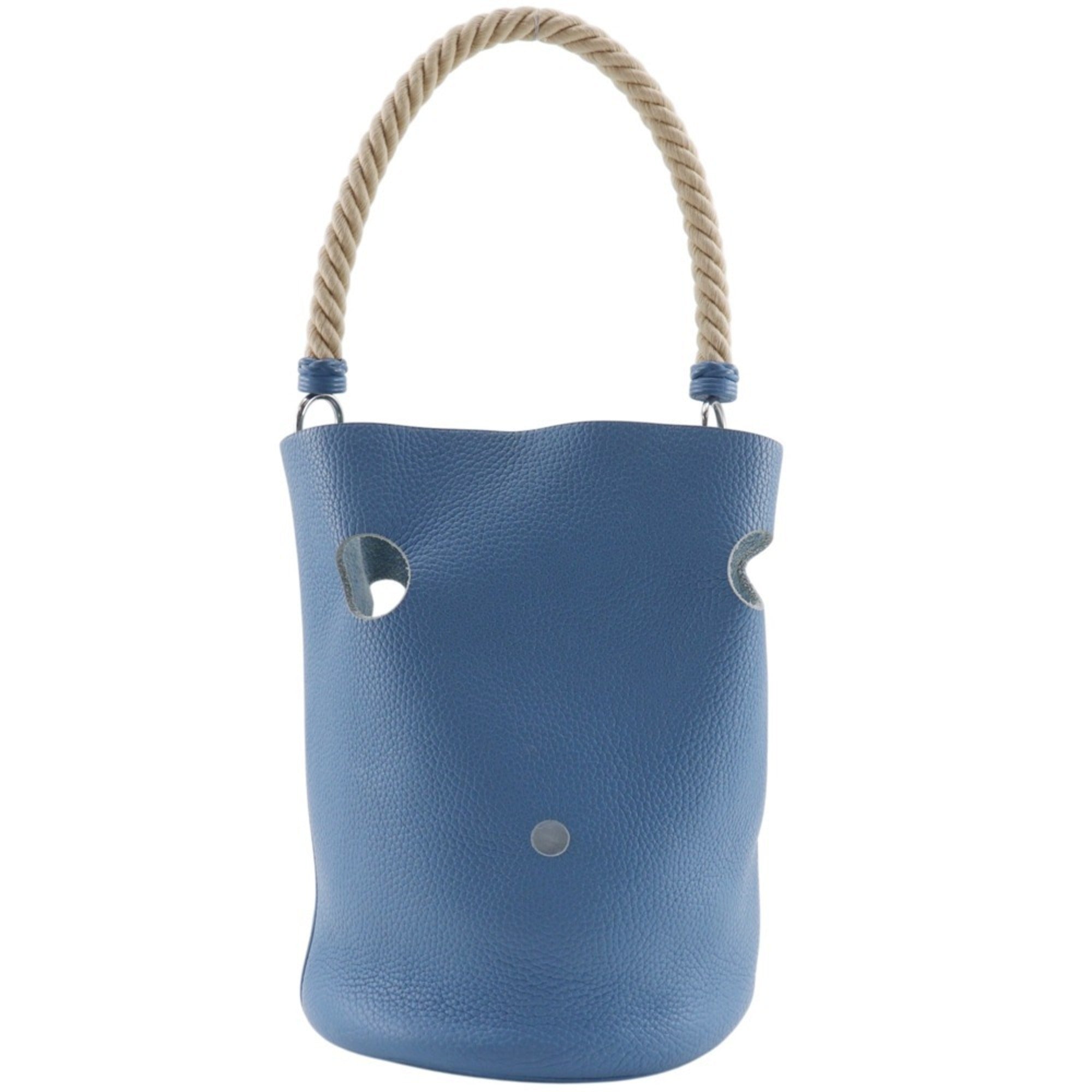 Hermes Blue Blue Jean Taurillon Clemence Leather Shoulder Bag (Pre-Owned)