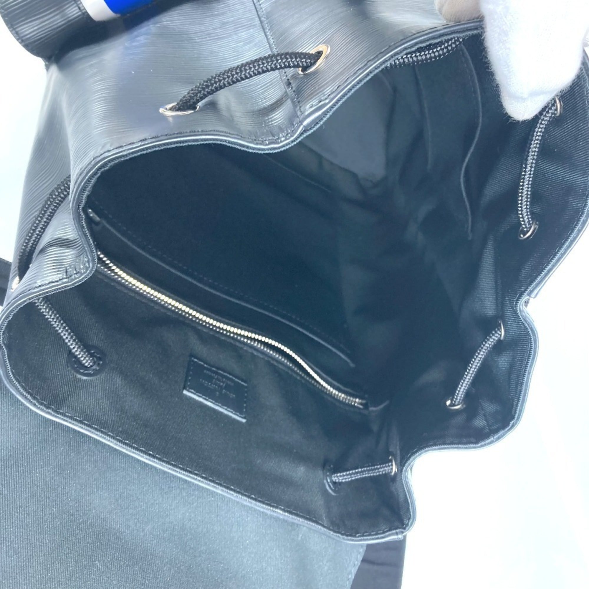 Louis Vuitton Black Blue Monogram Eclipse Epi Leather Backpack (Pre-Owned)
