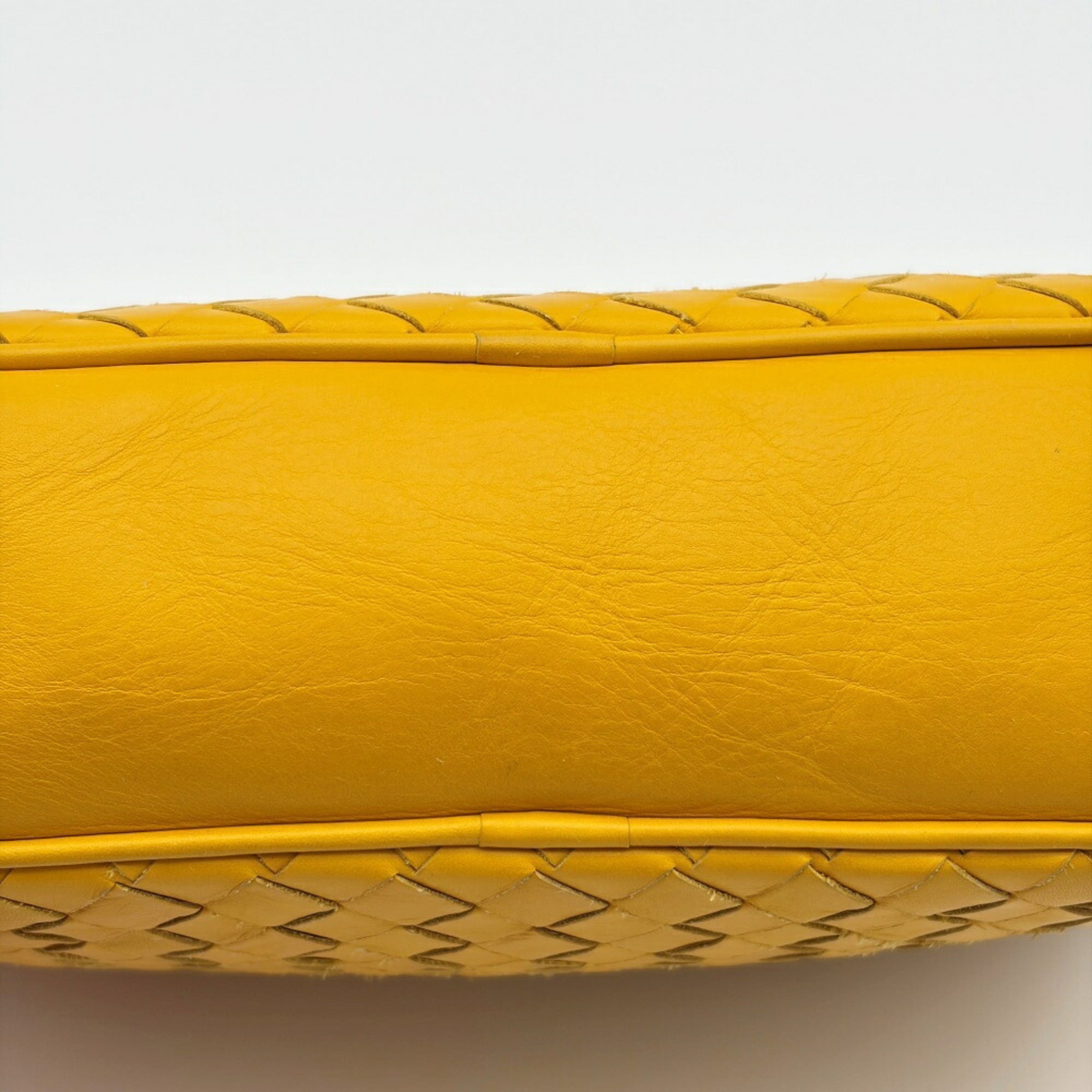 Bottega Veneta Yellow Leather Shoulder Bag (Pre-Owned)