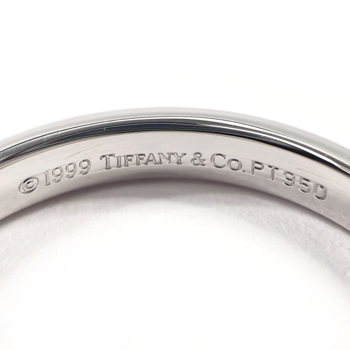 Tiffany Silver Platinum 950 Band Ring (Pre-Owned)