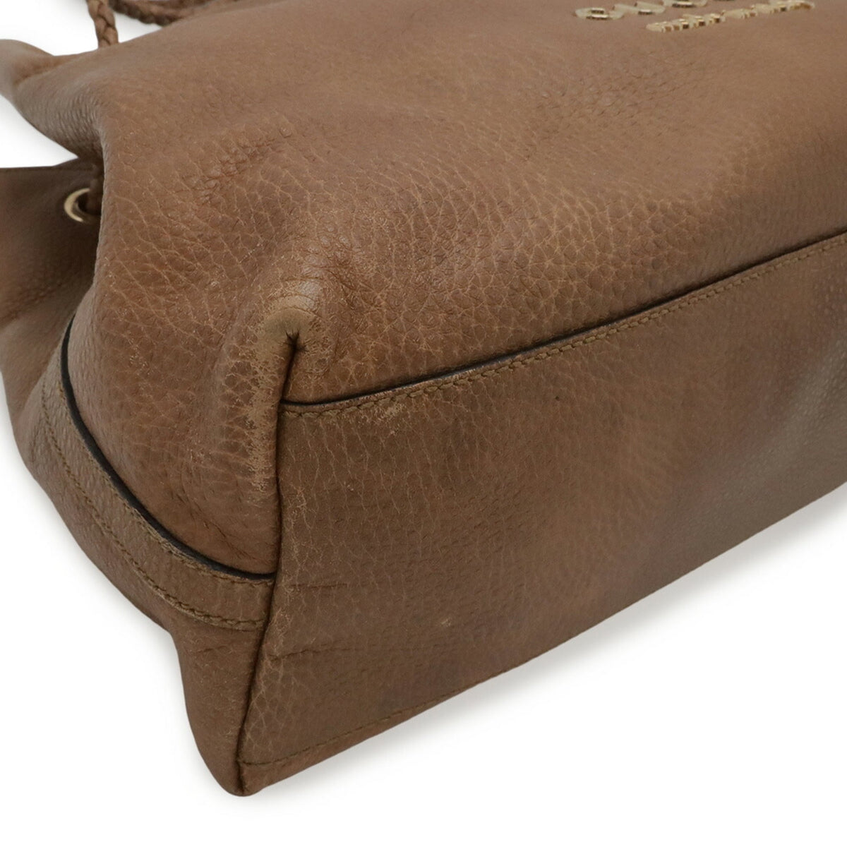 Gucci Brown Leather Shoulder Bag Tote Bag (Pre-Owned)