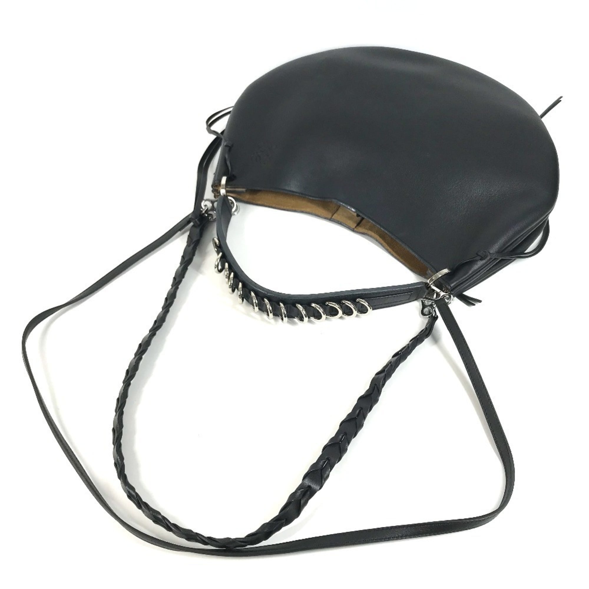 Loewe Black Leather Handbag Shoulder Bag (Pre-Owned)