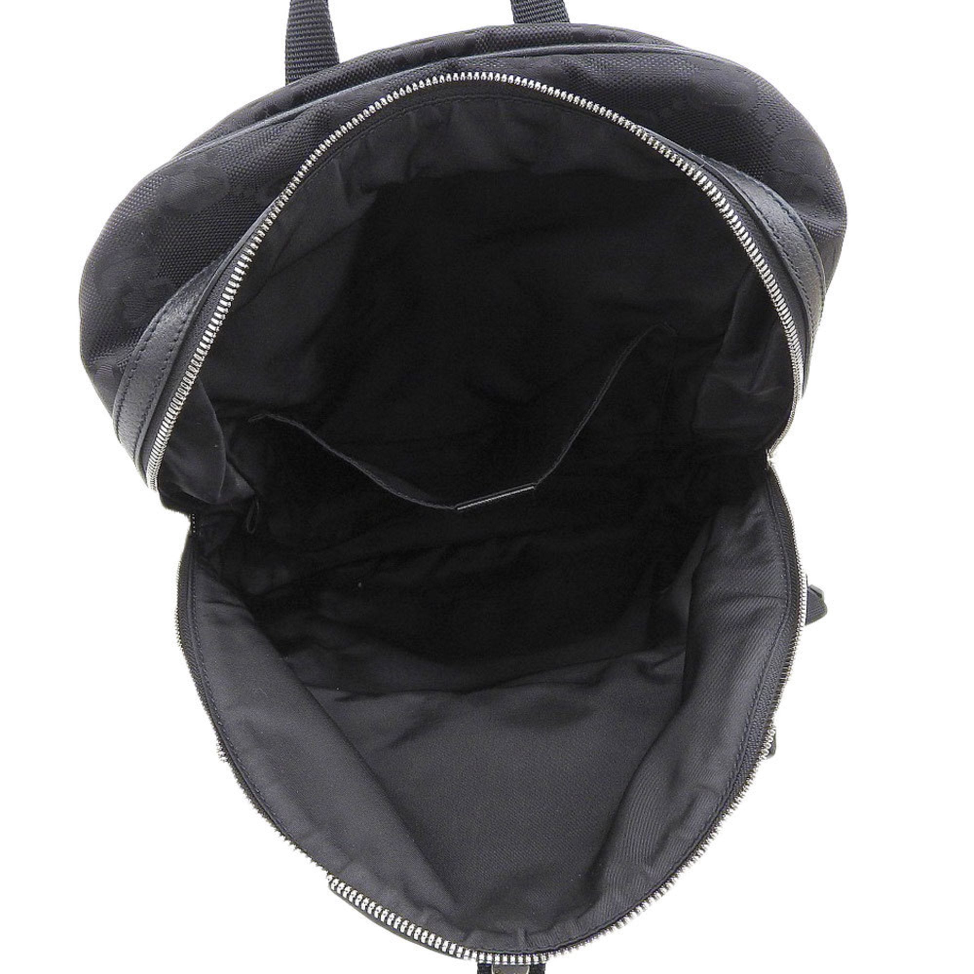 Gucci Black Nylon Leather Backpack (Pre-Owned)