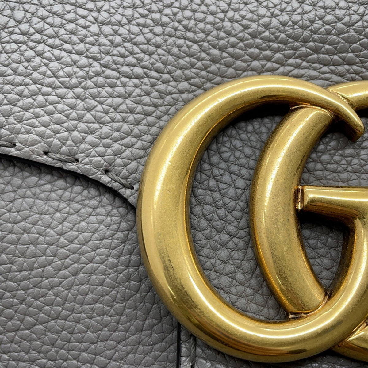 Gucci Gray Leather Handbag (Pre-Owned)