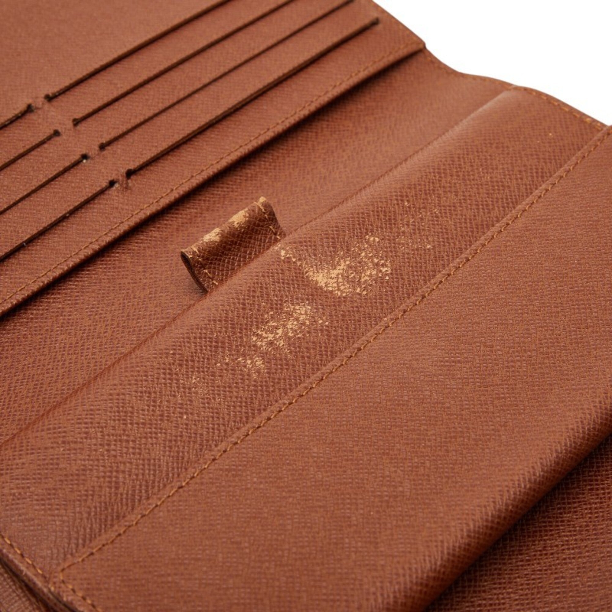 Louis Vuitton Brown Pvc Leather Long Wallet (Bi-Fold) (Pre-Owned)