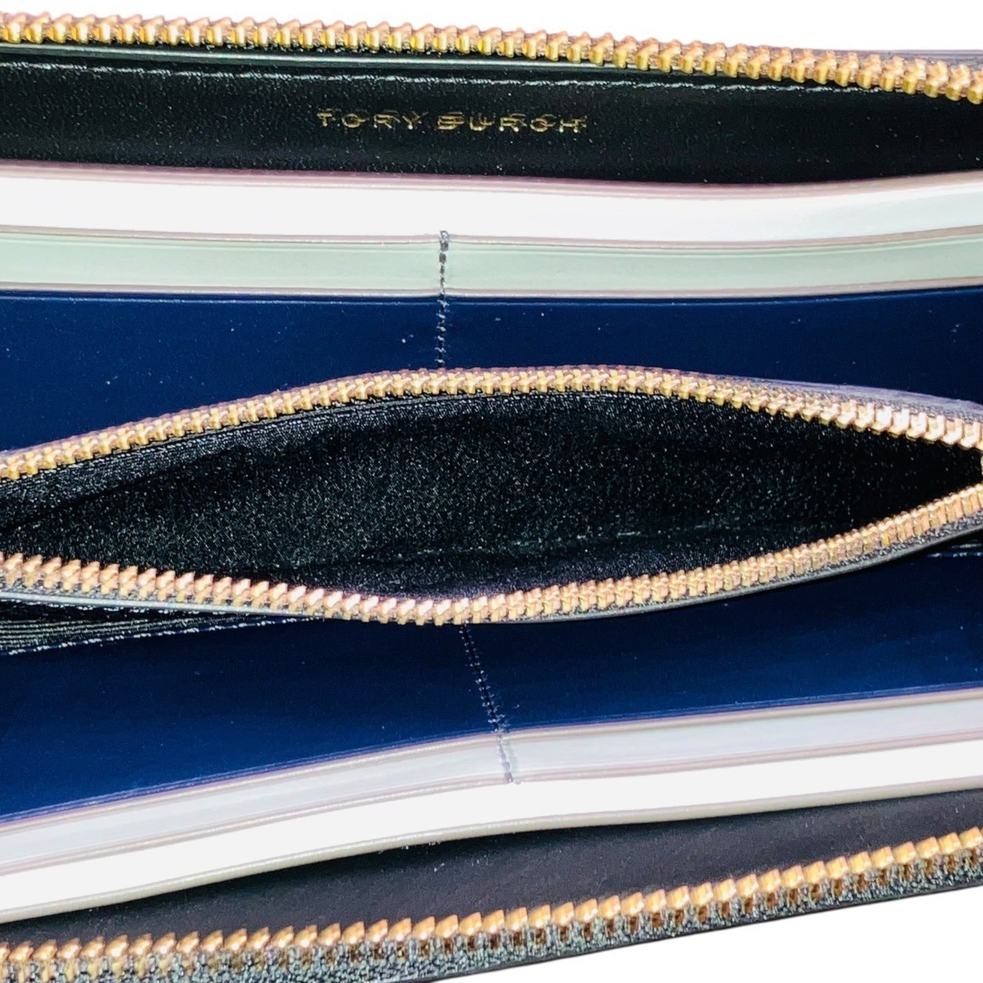 Tory Burch Black Leather Chain/Shoulder Wallet (Pre-Owned)