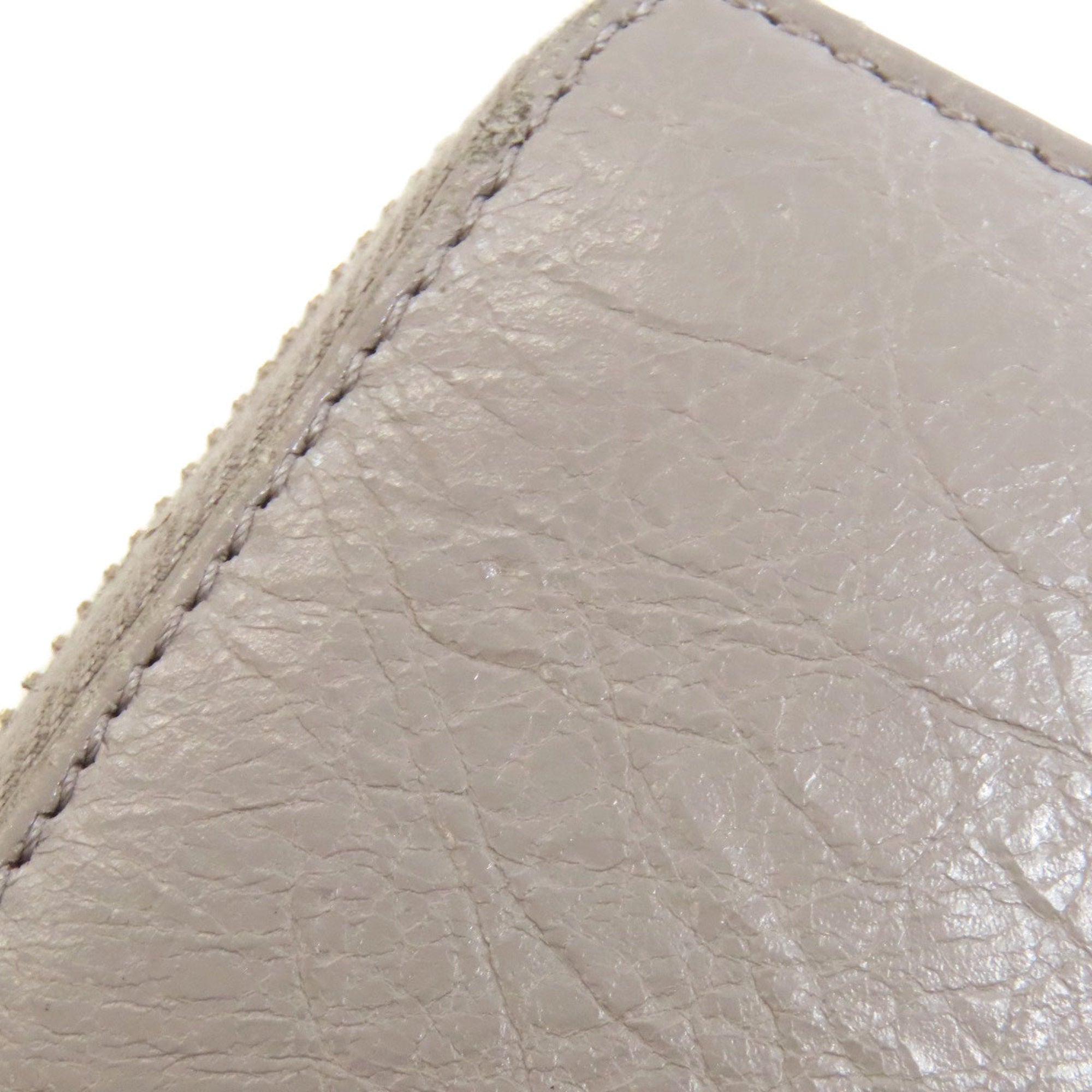 Balenciaga Gray Leather Long Wallet (Bi-Fold) (Pre-Owned)