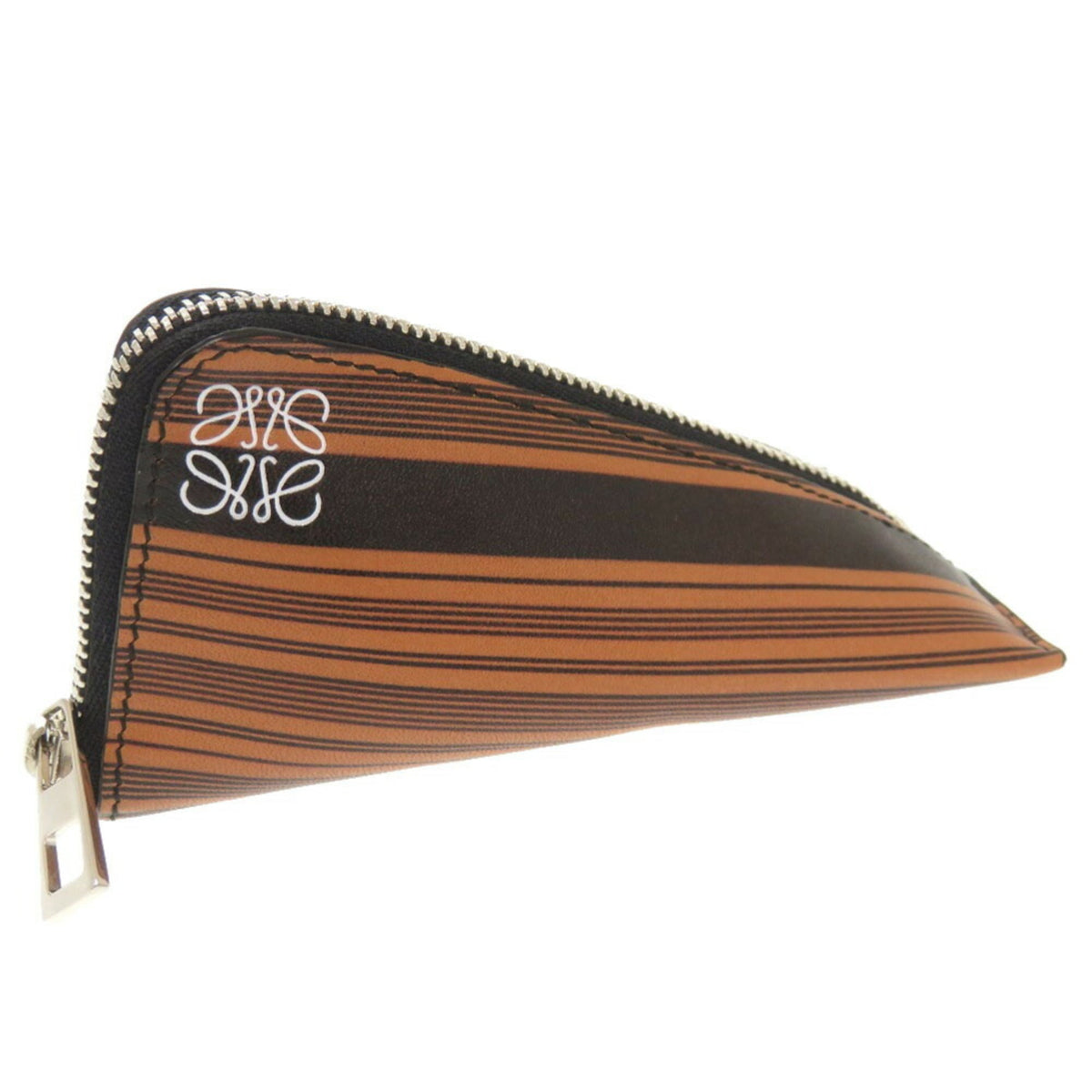 Loewe Black Brown Leather Coin Purse/Coin Case (Pre-Owned)