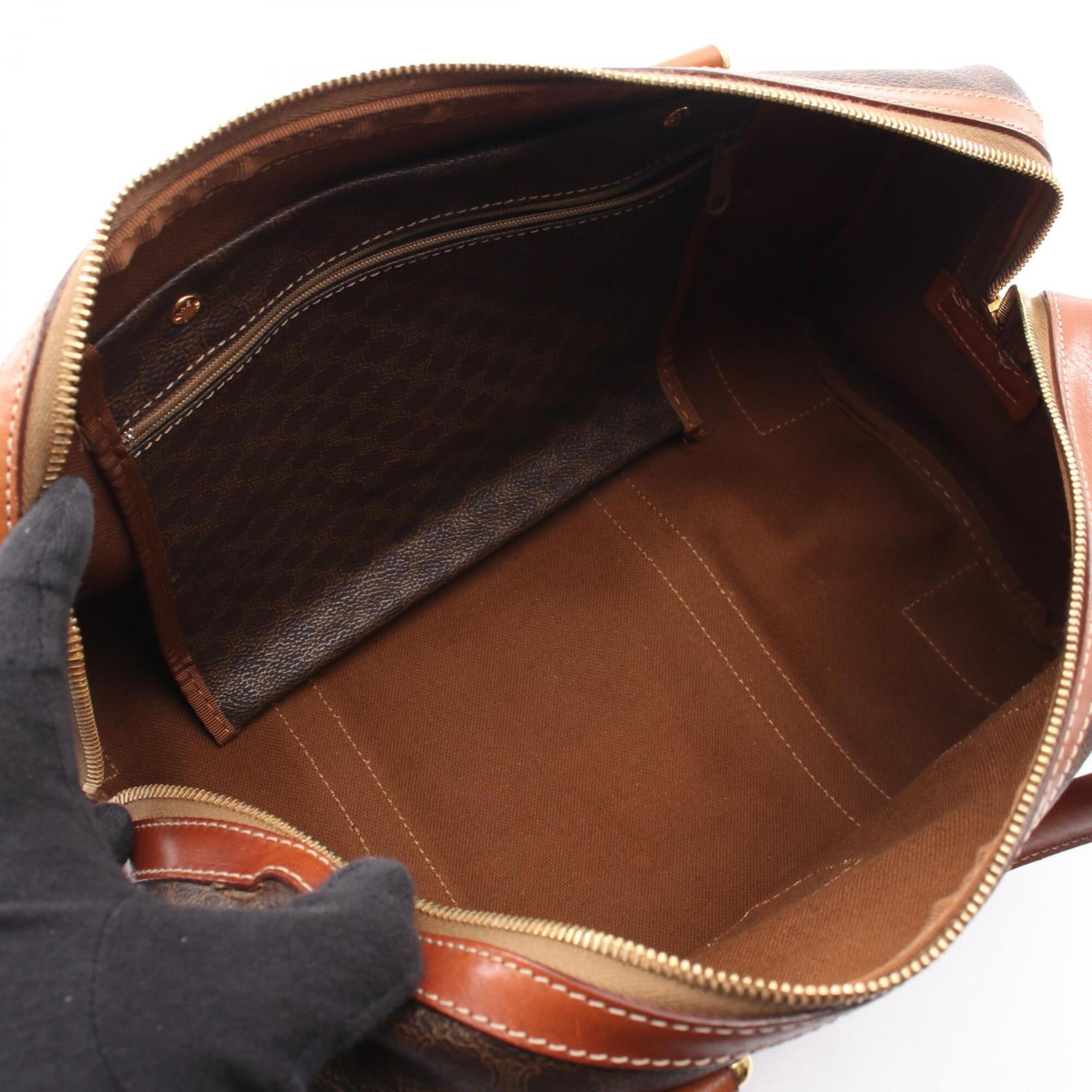 Celine Macadam Brown Coated Canvas Handbag Tote Bag (Pre-Owned)