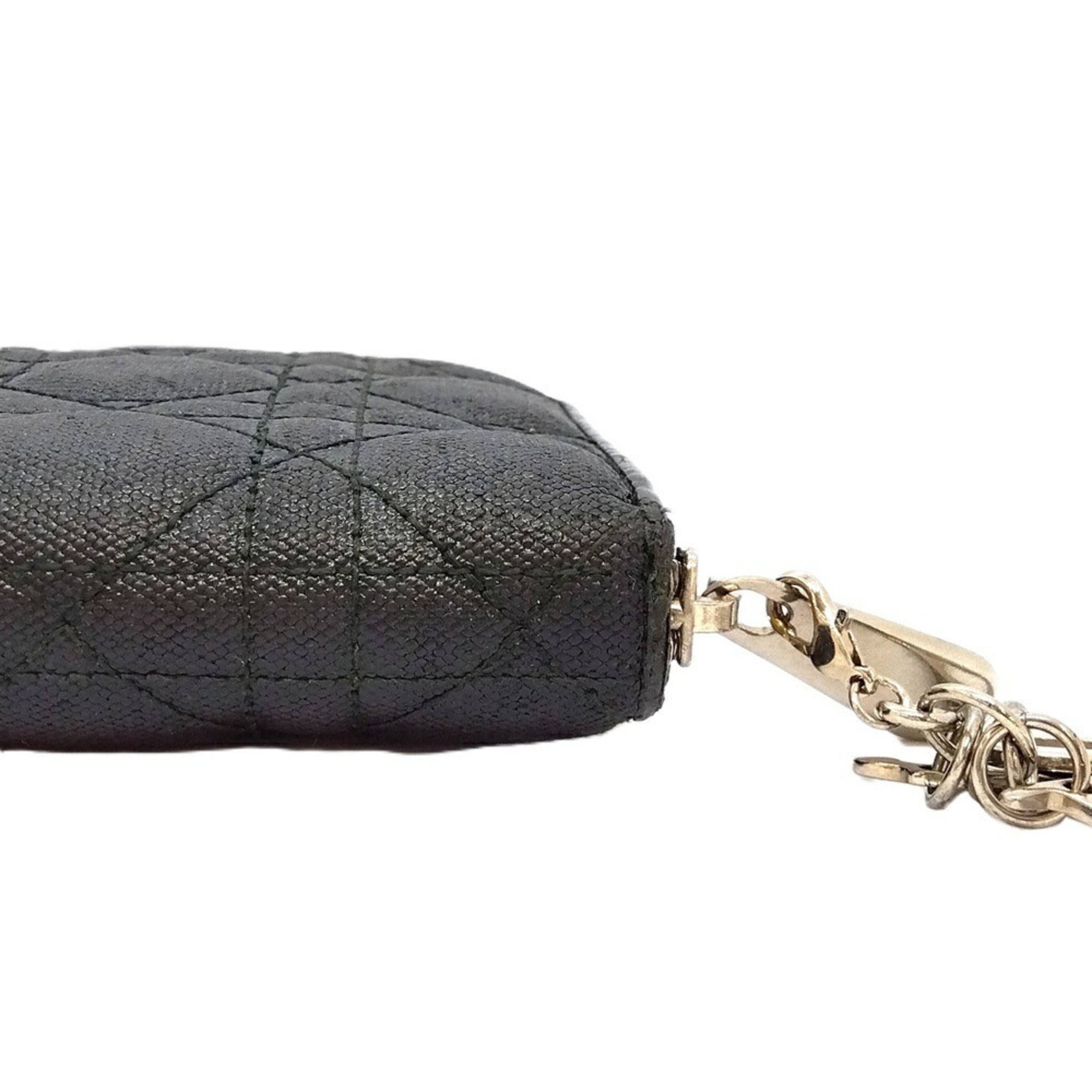 Christian Dior Black Coated Canvas Long Wallet (Bi-Fold) (Pre-Owned)