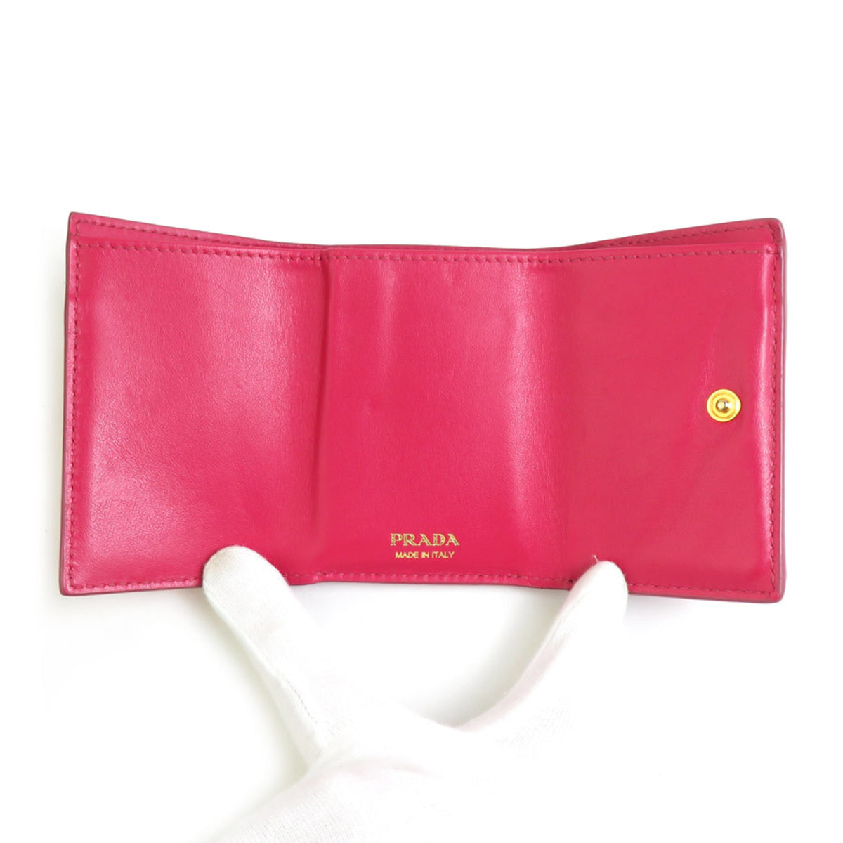 Prada Pink Leather Wallet (Tri-Fold) (Pre-Owned)