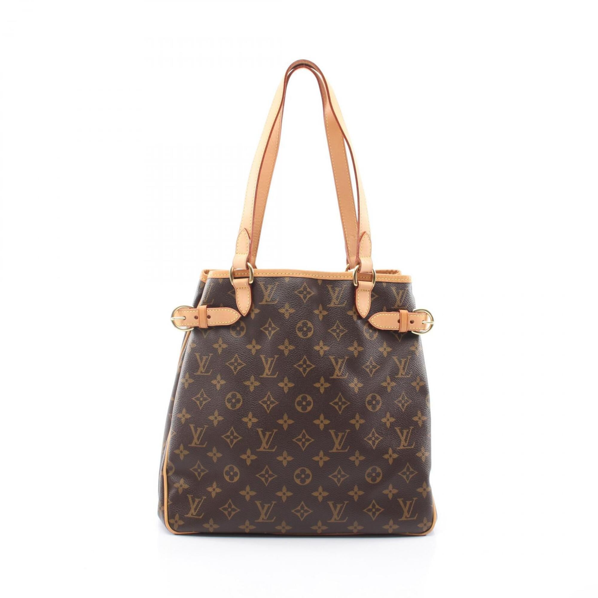 Louis Vuitton Brown Coated Canvas Leather Handbag Tote Bag (Pre-Owned)