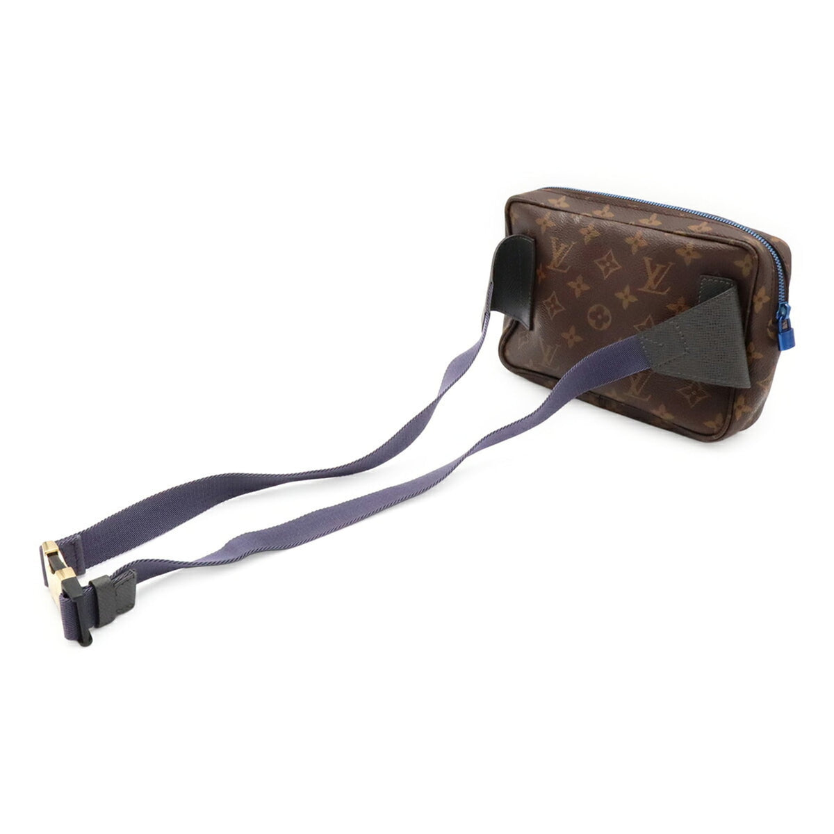 Louis Vuitton Blue Brown Monogram Shoulder Bag Sling Bag (Pre-Owned)