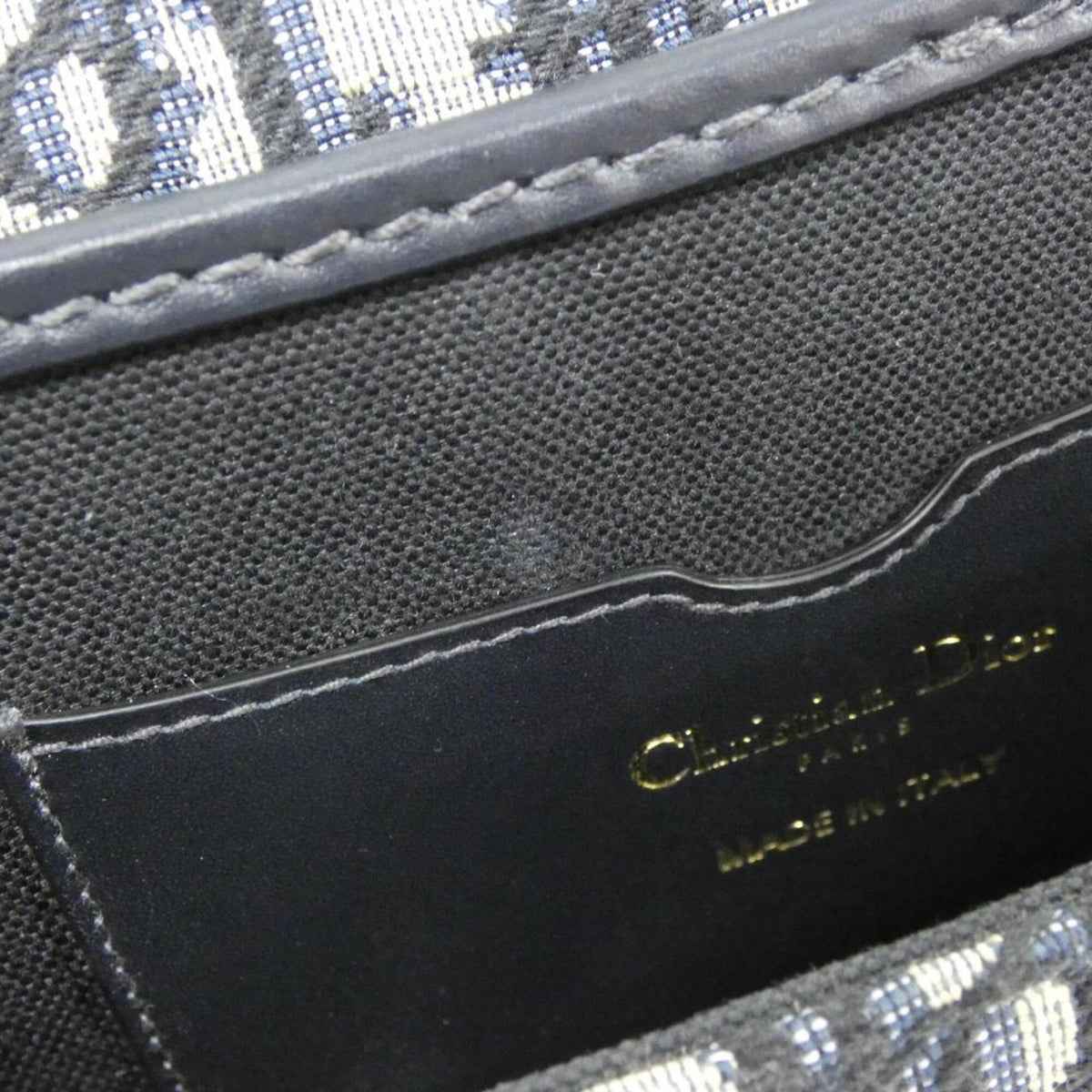 Christian Dior Blue Canvas Leather Shoulder Bag (Pre-Owned)