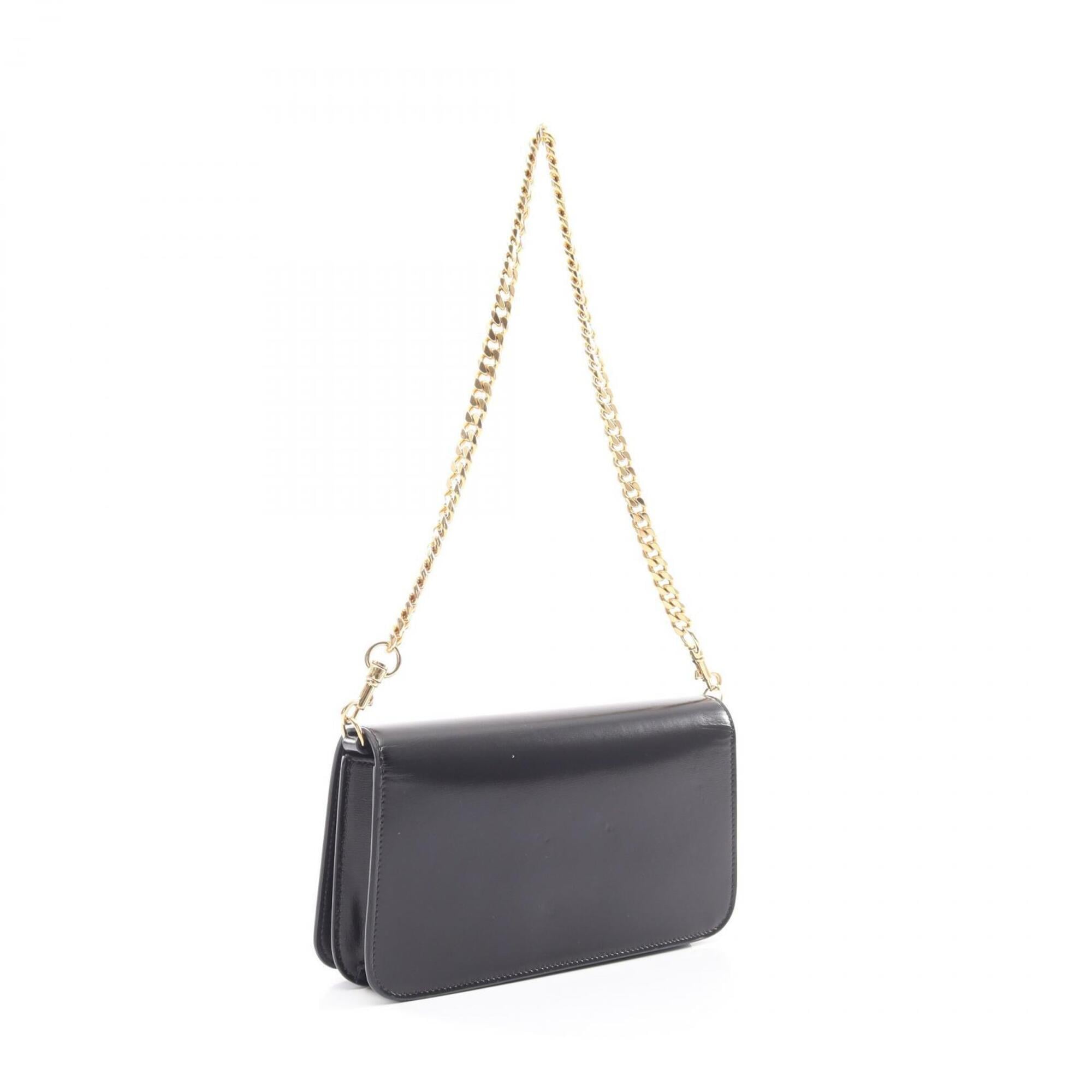Celine Black Leather Handbag Pochette (Pre-Owned)