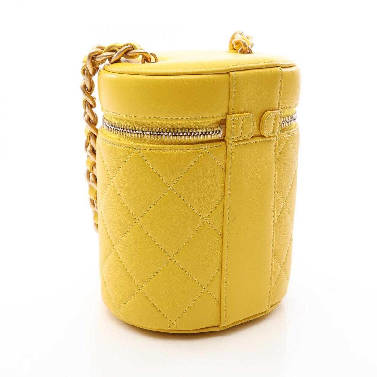 Chanel Yellow Leather Handbag Shoulder Bag (Pre-Owned)