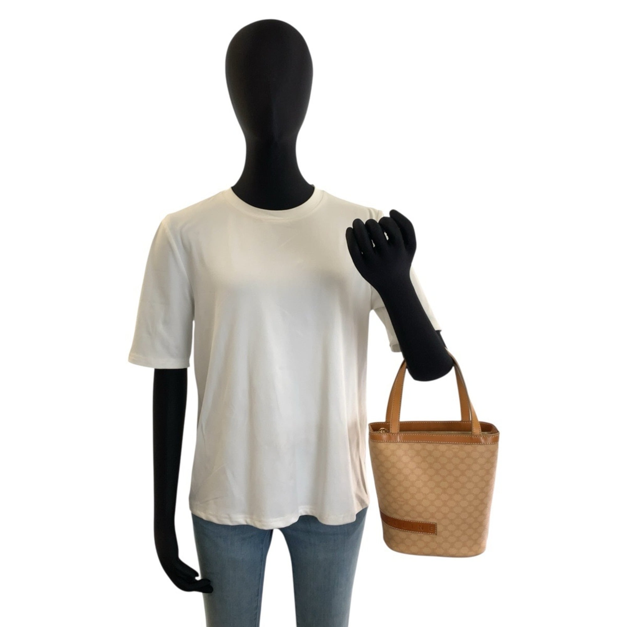 Celine Beige Brown Pvc Handbag Tote Bag (Pre-Owned)