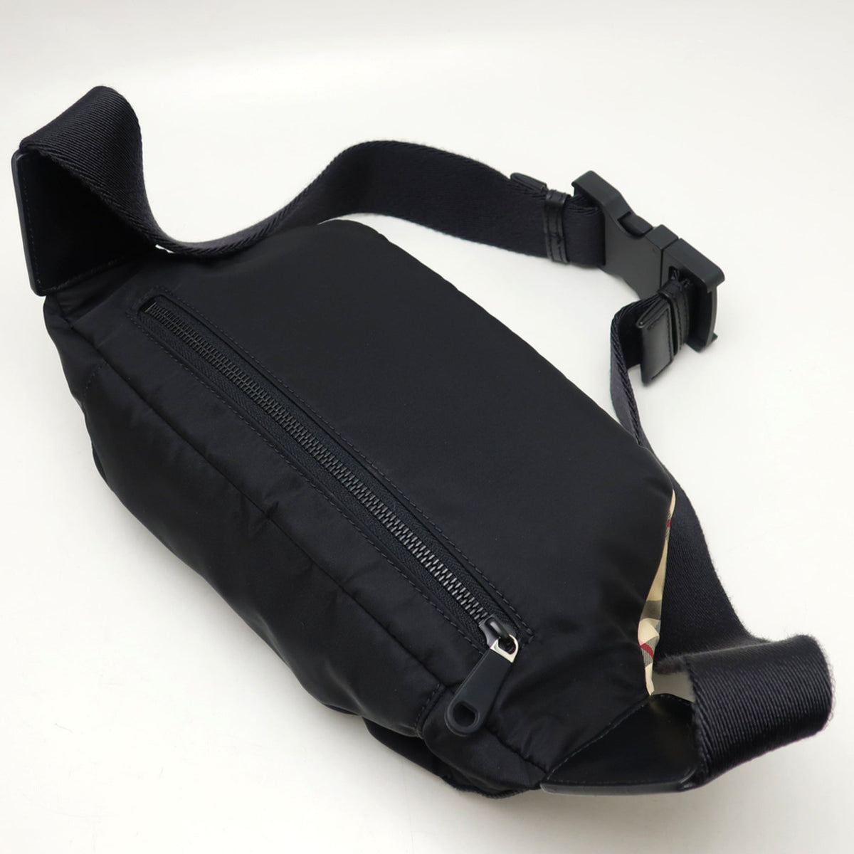 Burberry Beige Brown Nylon Leather Sling Bag (Pre-Owned)