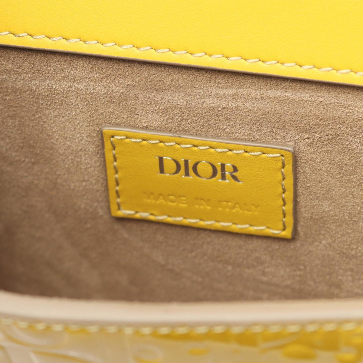 Christian Dior Yellow Patent Leather Shoulder Bag (Pre-Owned)