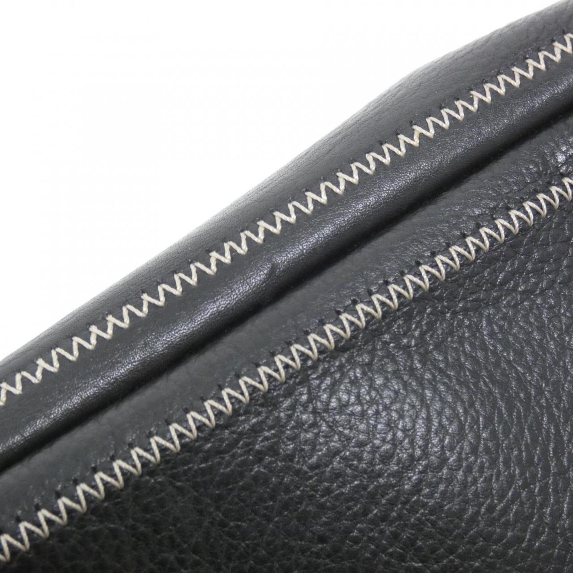 Chanel Black Leather Handbag (Pre-Owned)