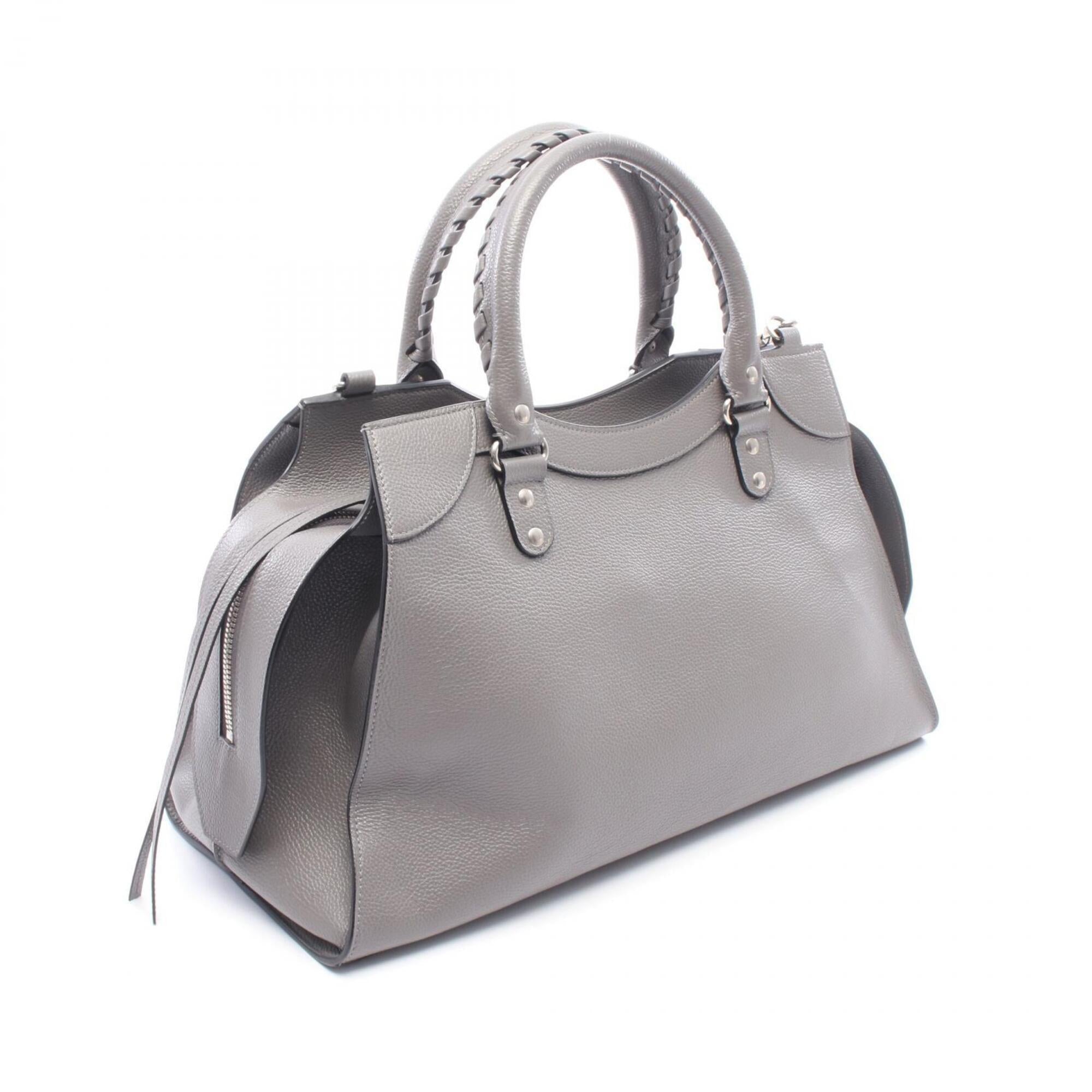Balenciaga Gray Leather Handbag (Pre-Owned)