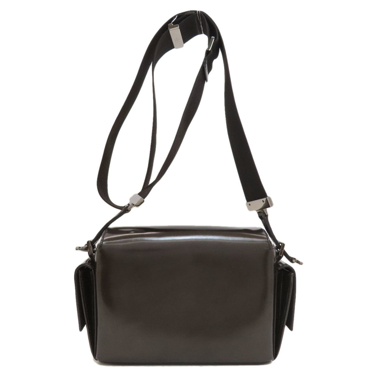 Gucci Black Gray Patent Leather Shoulder Bag (Pre-Owned)