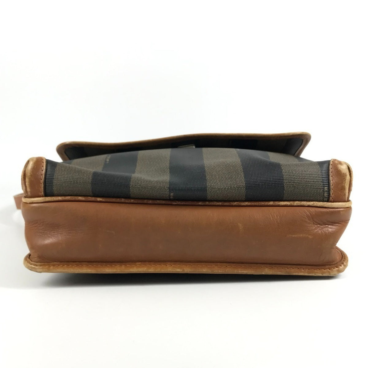 Fendi Brown Khaki Pvc Leather Pochette Shoulder Bag (Pre-Owned)