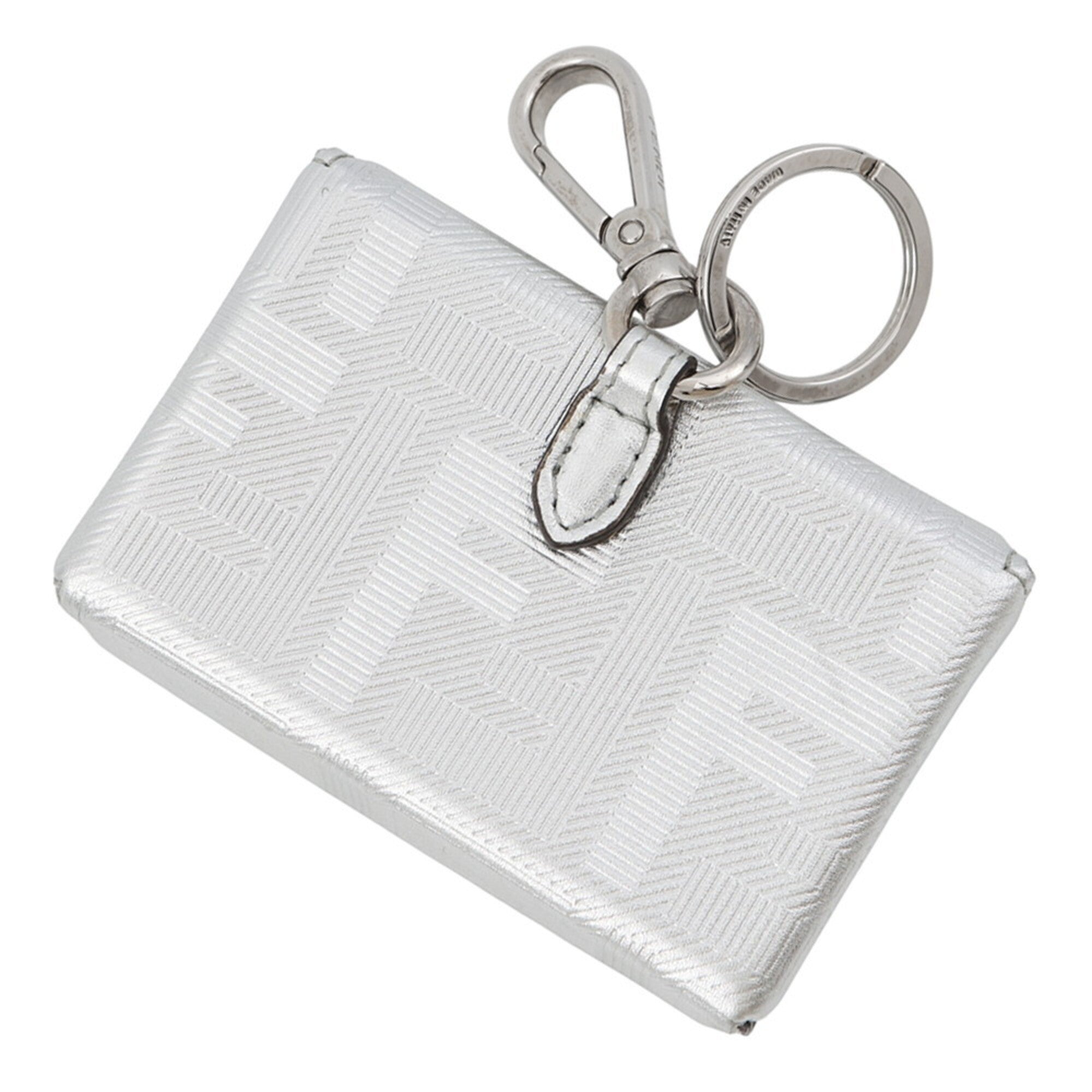 Fendi Baguette Silver Leather Pouch (Pre-Owned)