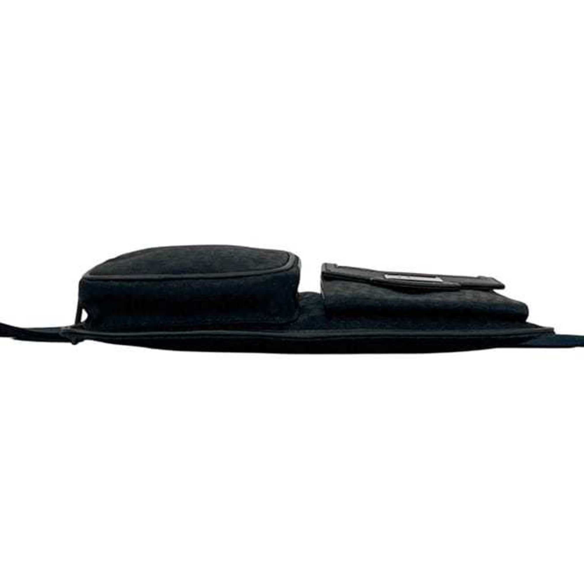 Christian Dior Black Canvas Leather Fanny Pack (Pre-Owned)