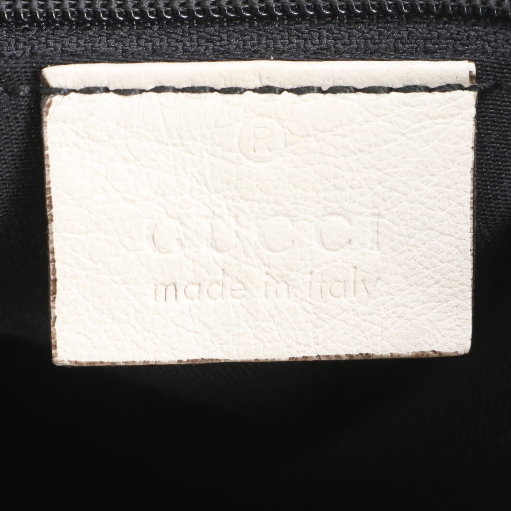 Gucci Abbey Ivory Leather Handbag Shoulder Bag Tote Bag (Pre-Owned)