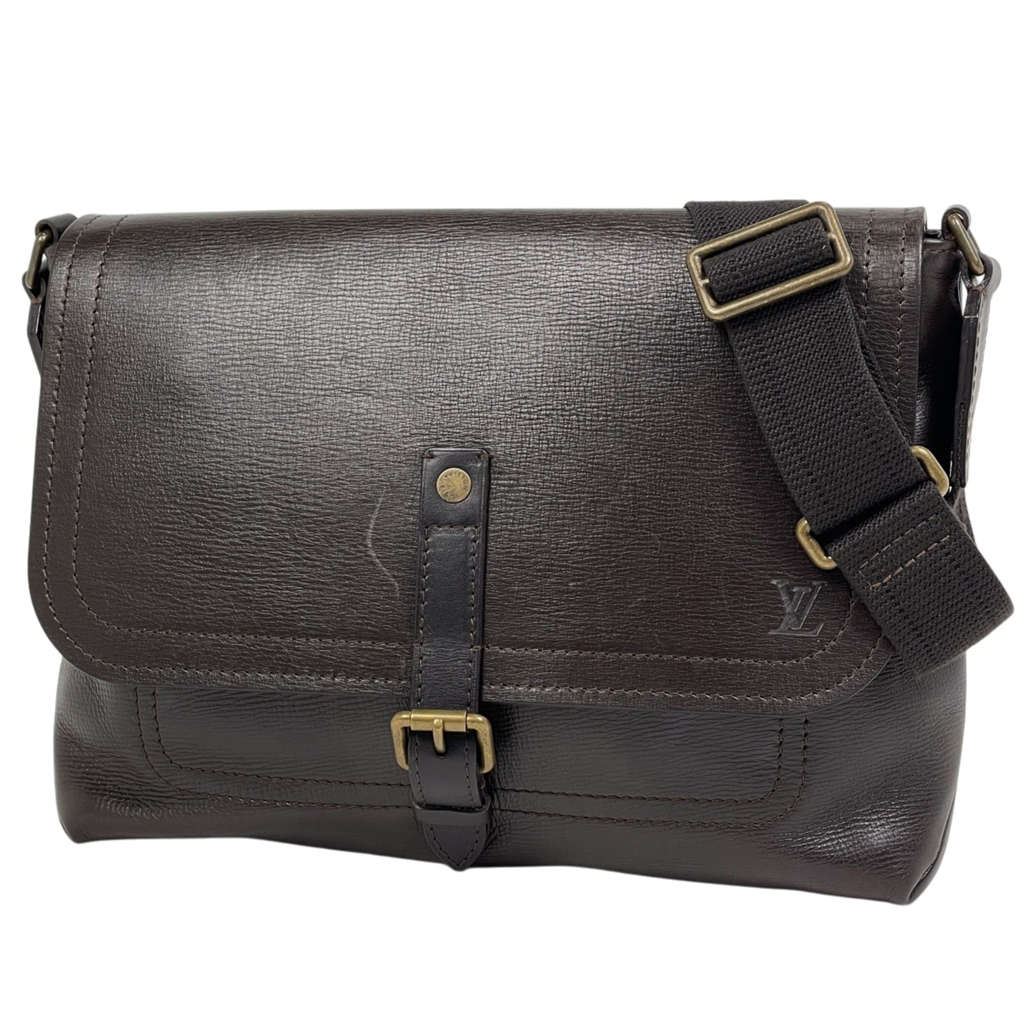 Louis Vuitton Brown Coffee Utah Leather Leather Shoulder Bag (Pre-Owned)