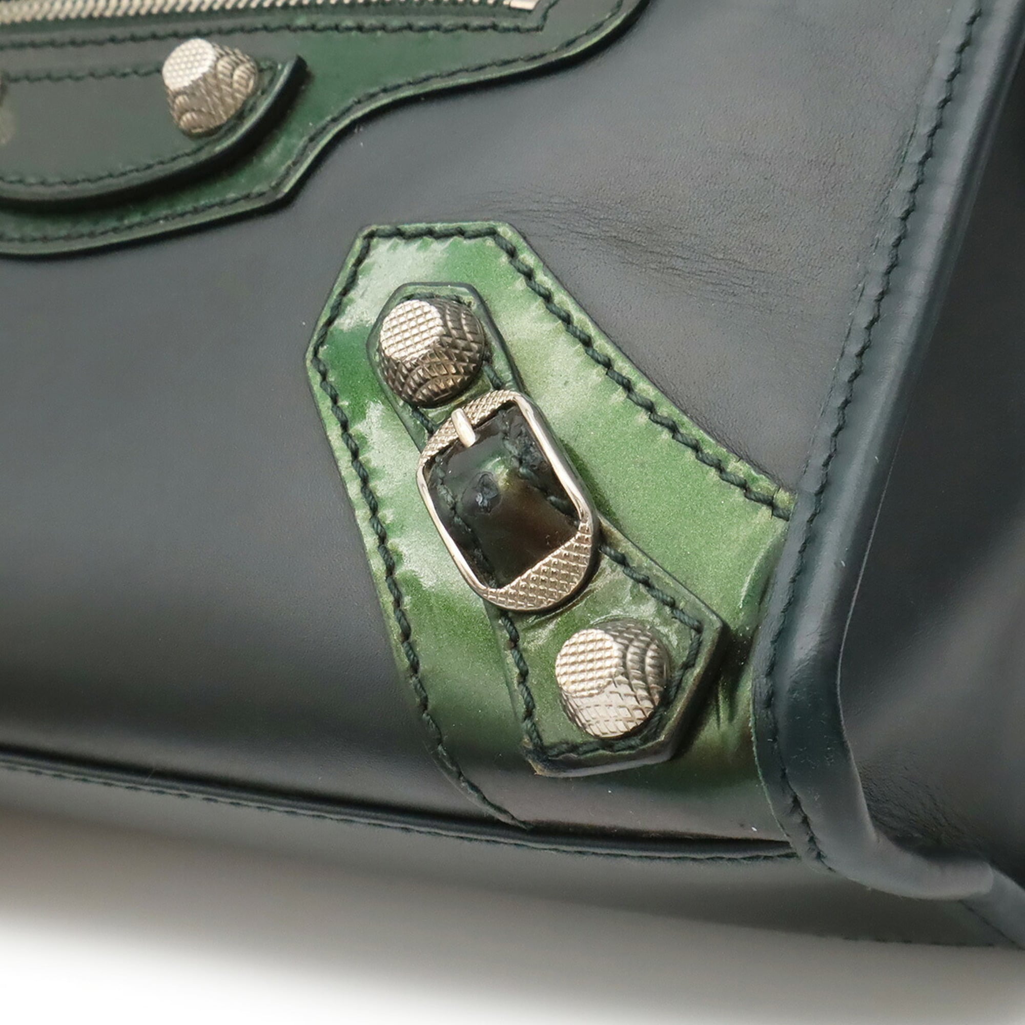 Balenciaga Dark Green Leather Handbag (Pre-Owned)