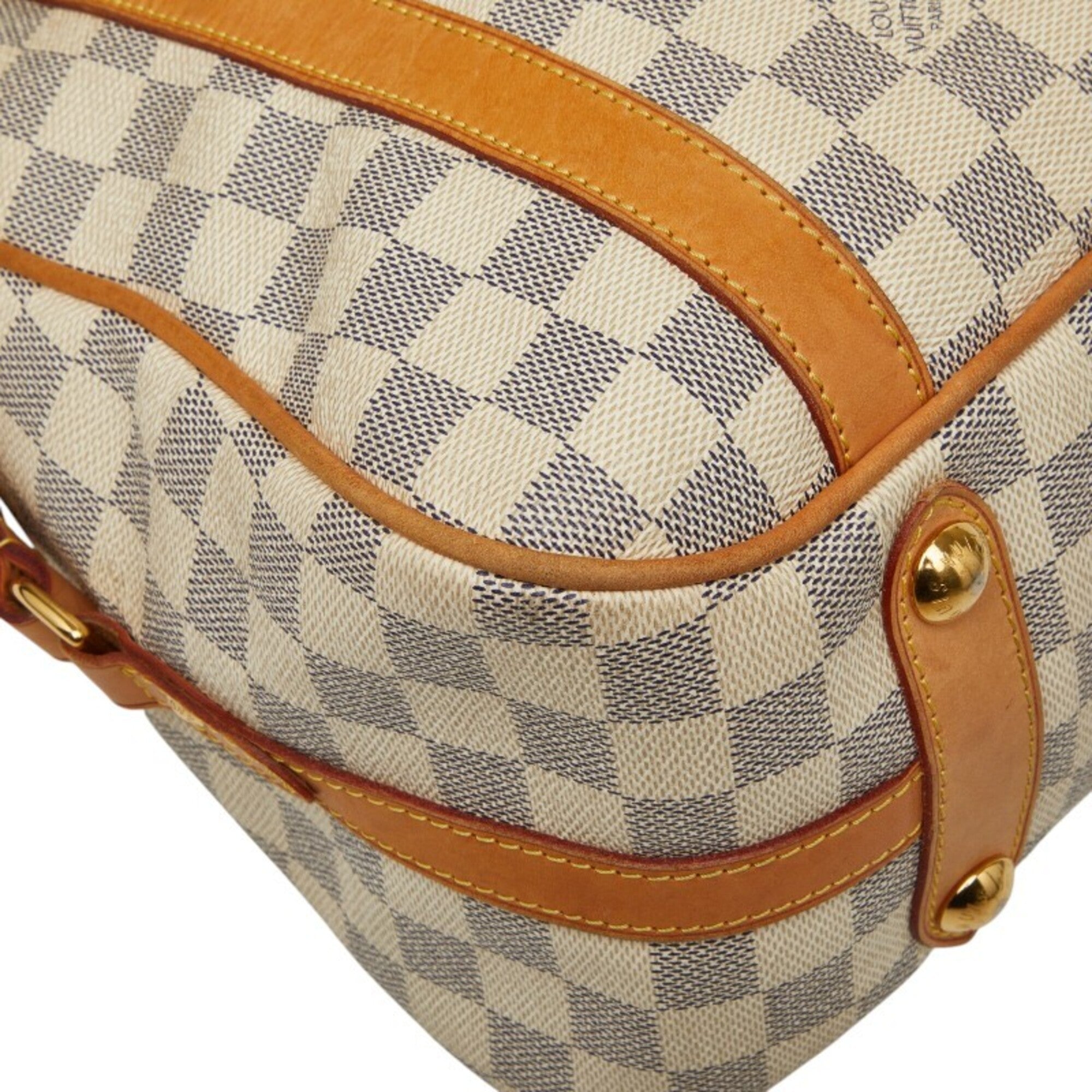 Louis Vuitton White Pvc Leather Shoulder Bag Tote Bag (Pre-Owned)