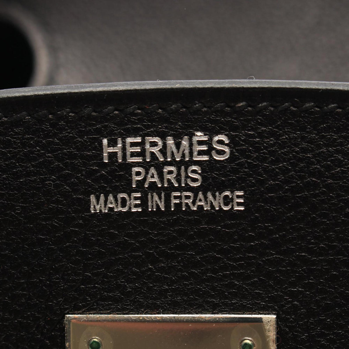 Hermes Black Evercalf Leather Handbag (Pre-Owned)