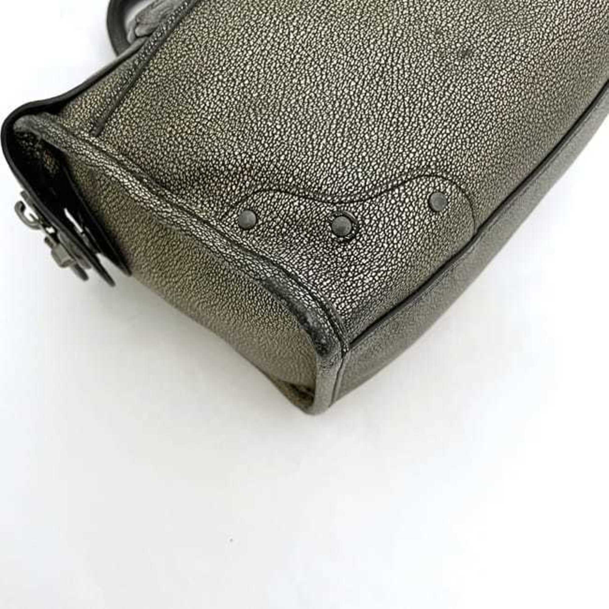 Coach Gold Leather Handbag Shoulder Bag (Pre-Owned)