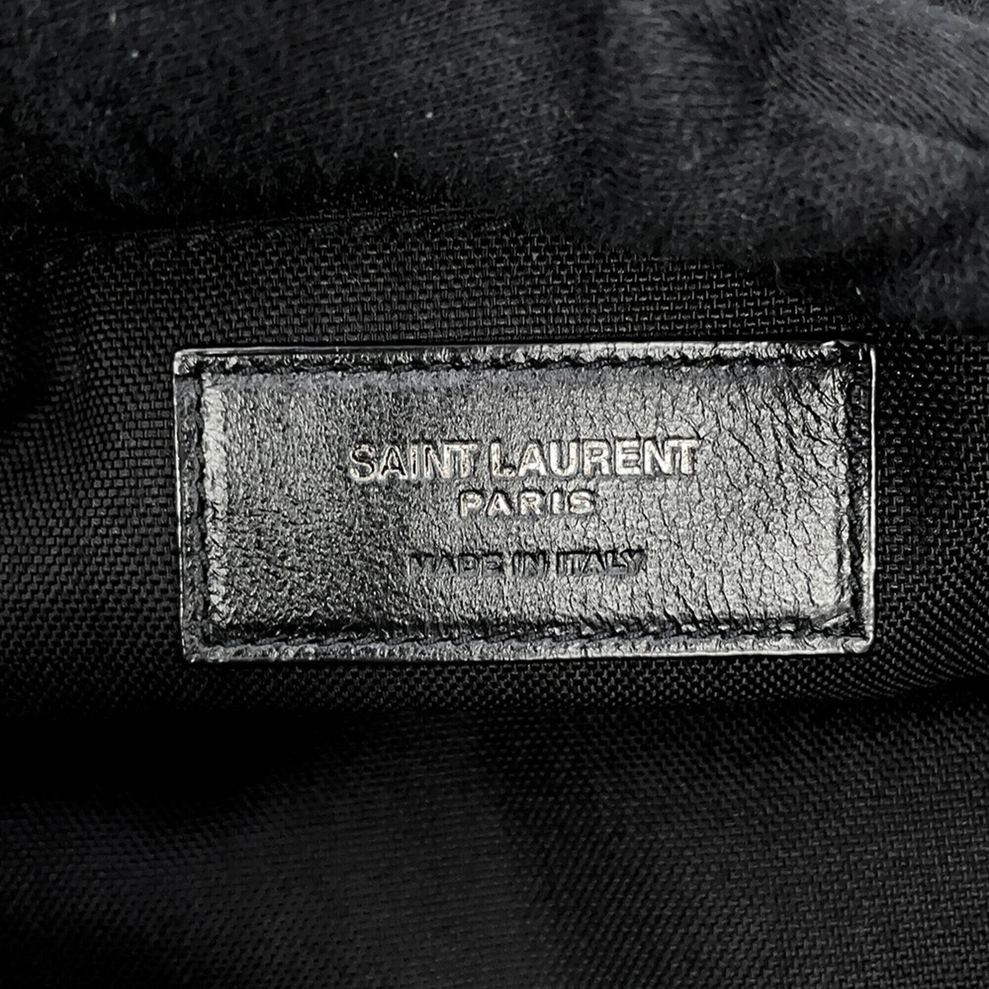 Saint Laurent Black Silver Nylon Canvas Boston Bag (Pre-Owned)