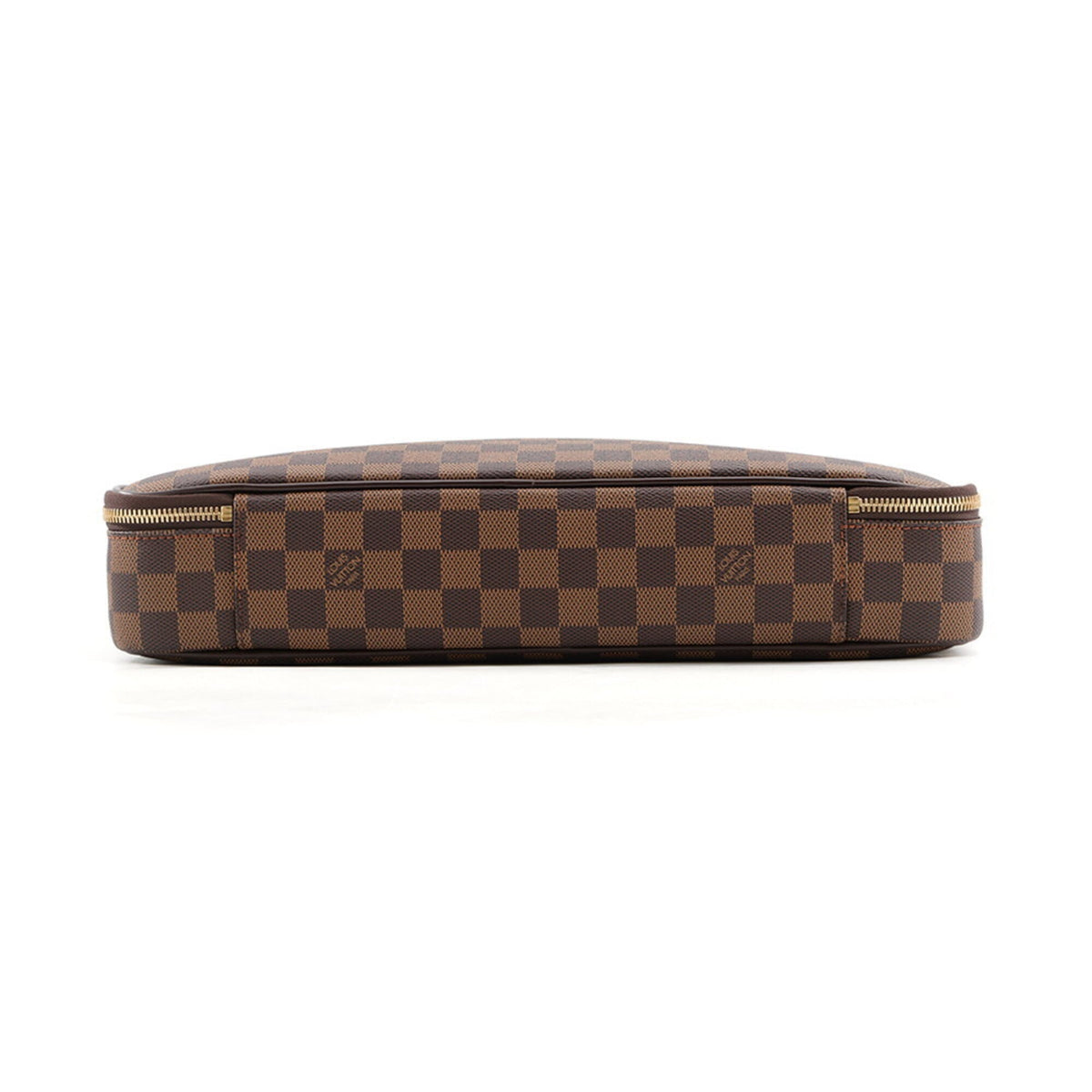 Louis Vuitton Brown Damier Canvas Ebene Exotic Leather Handbag (Pre-Owned)
