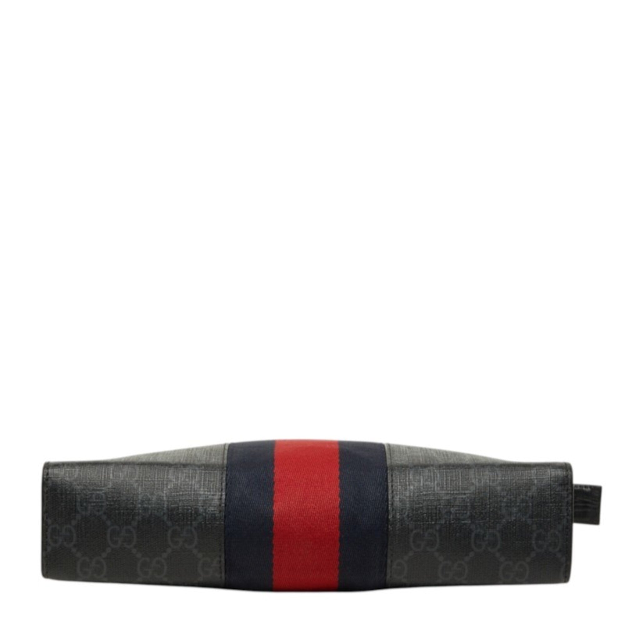 Gucci Gray Pvc Leather Clutch Bag (Pre-Owned)