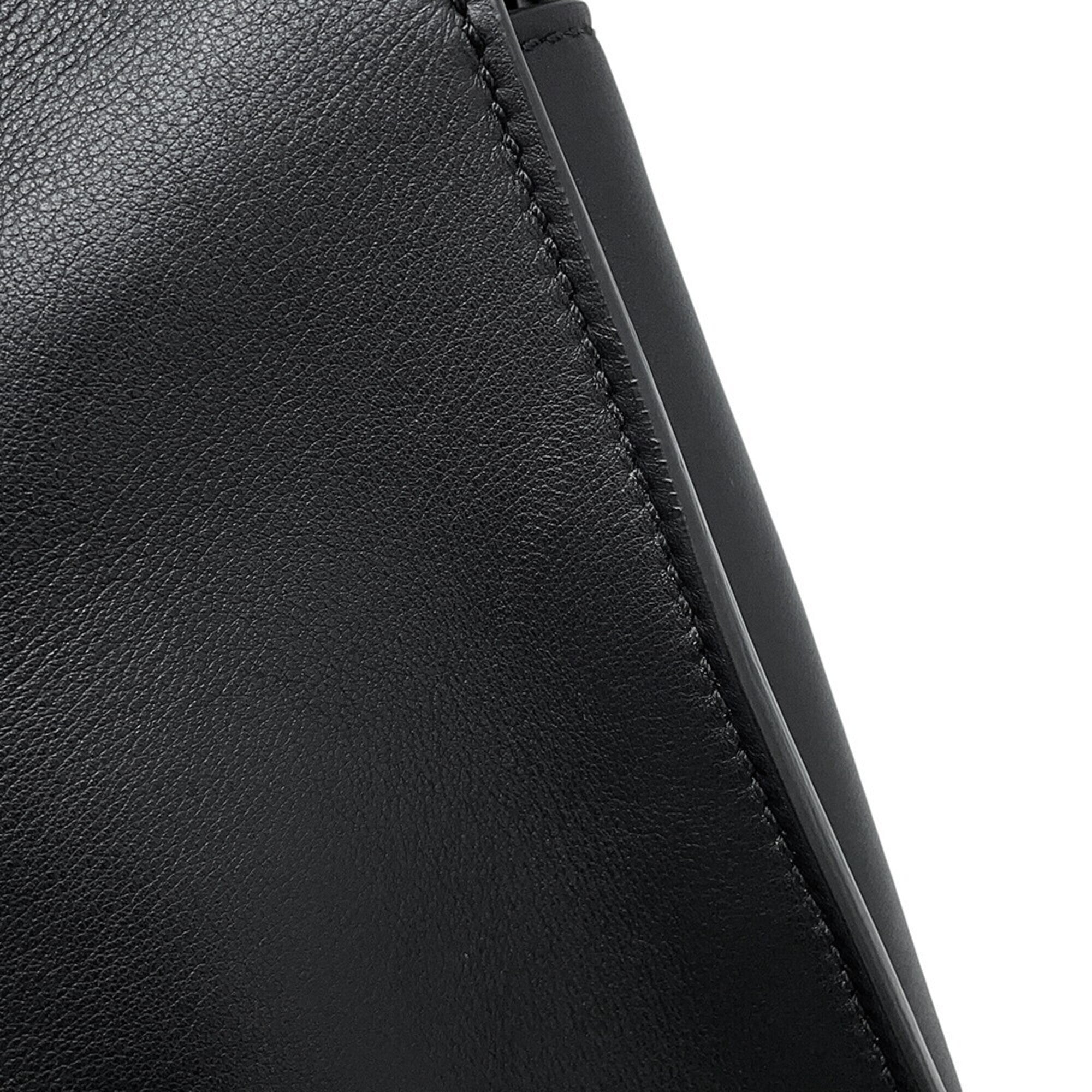 Fendi Black Leather Handbag Shoulder Bag (Pre-Owned)