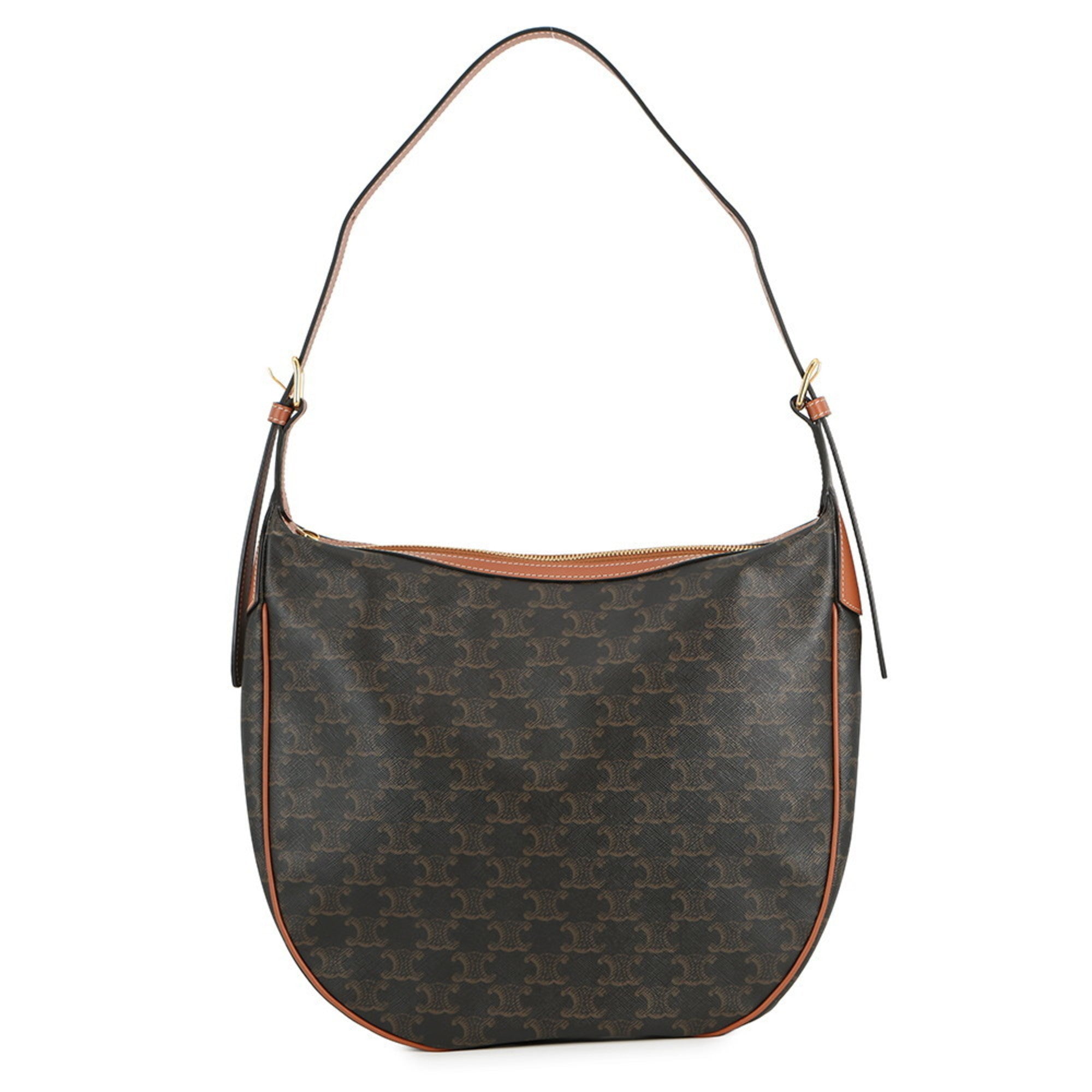 Celine Brown Dark Brown Pvc Leather Handbag Shoulder Bag (Pre-Owned)