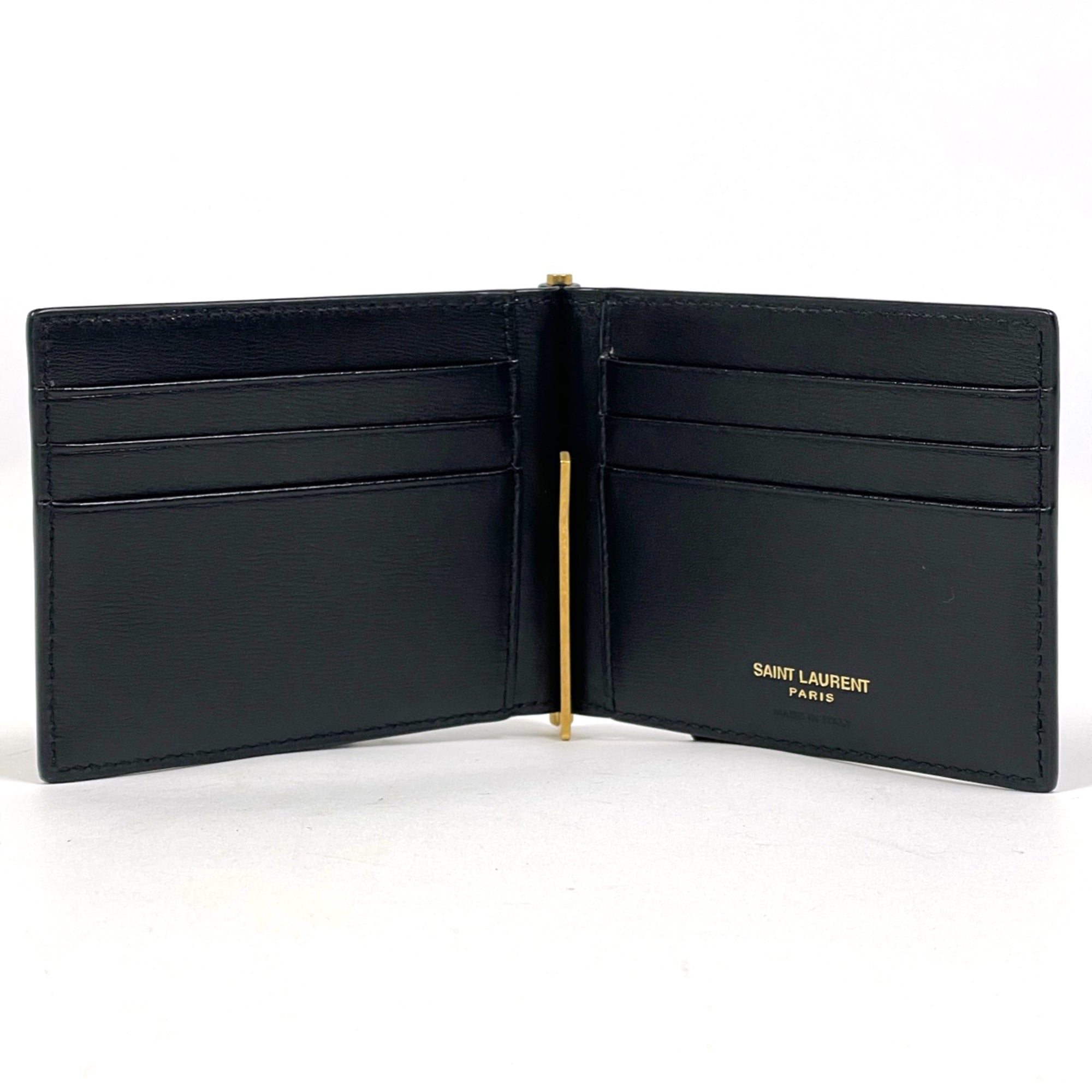 Saint Laurent Black Leather Money Clip (Pre-Owned)